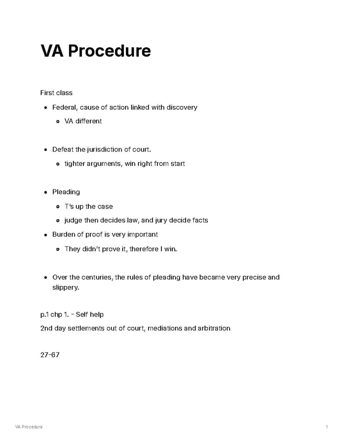 VA Legal Procedures: Insights into Virginia Civil Procedure Rules - Studocu