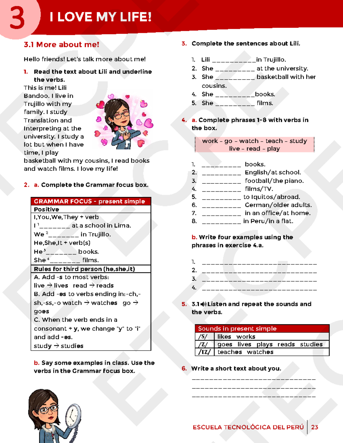 Modulo 2 - TE ET C P E EC PE EC PE: Present Simple & Continuous Grammar ...