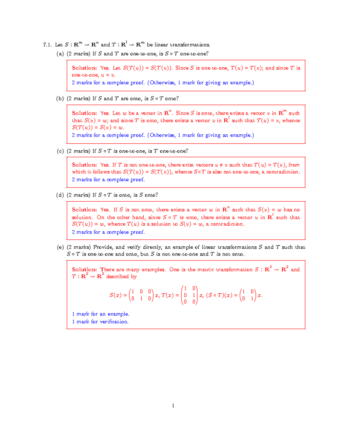 PP7 - Assignment 7: Linear Transformations and Their Properties - Studocu