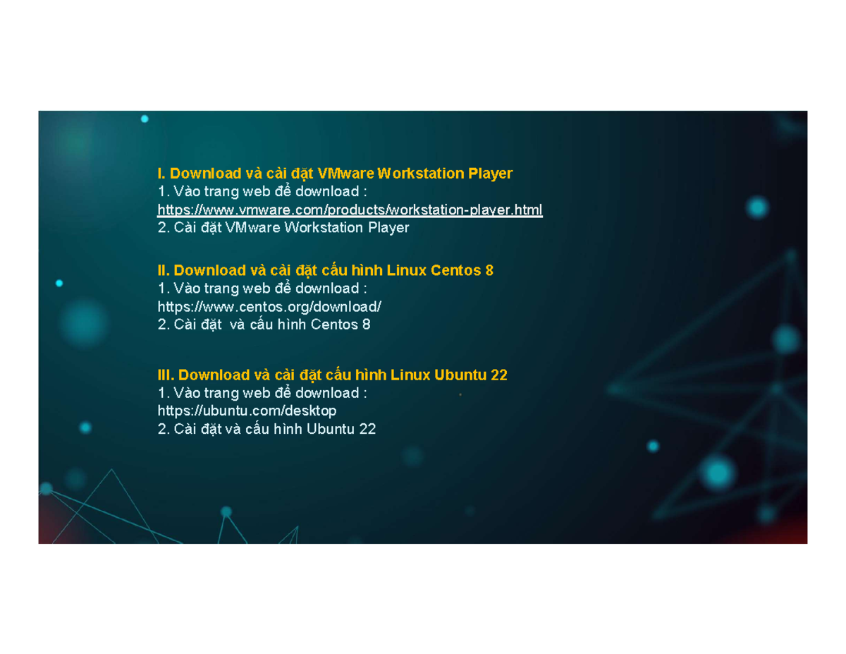 2.1 Download VMware, Linux Centos, Ubuntu - hệ thống máy tính - I ...
