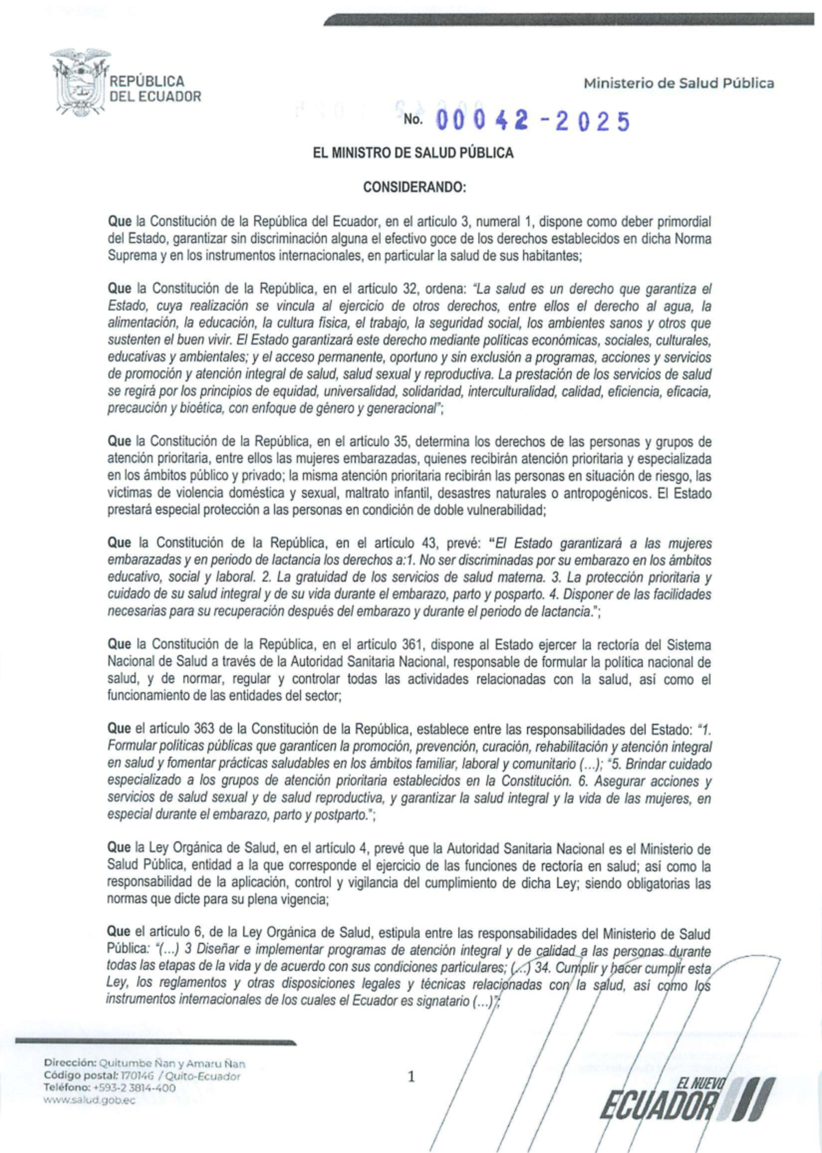 Protocolo Score MAMÁ y Claves Obstétricas 2025 - MSP Ecuador - Document Preview