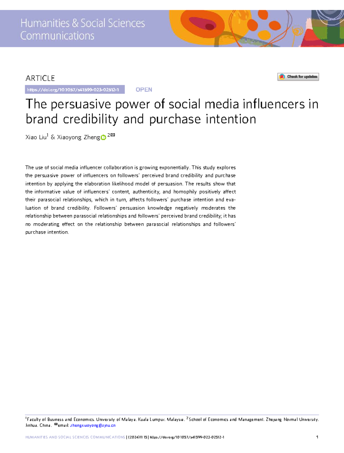 The Persuasive Impact of Social Media Influencers on Brand Credibility ...