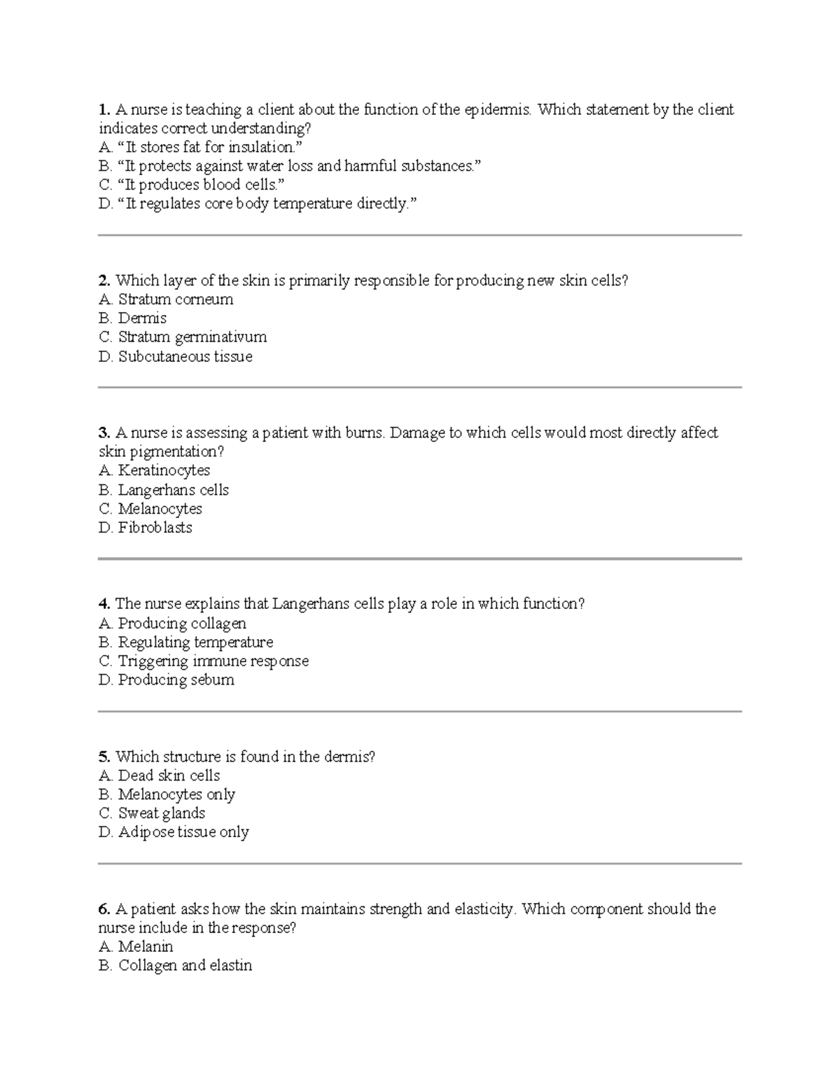 CH 32 Wound Care - NCLEX Style Questions and Answers - Studocu