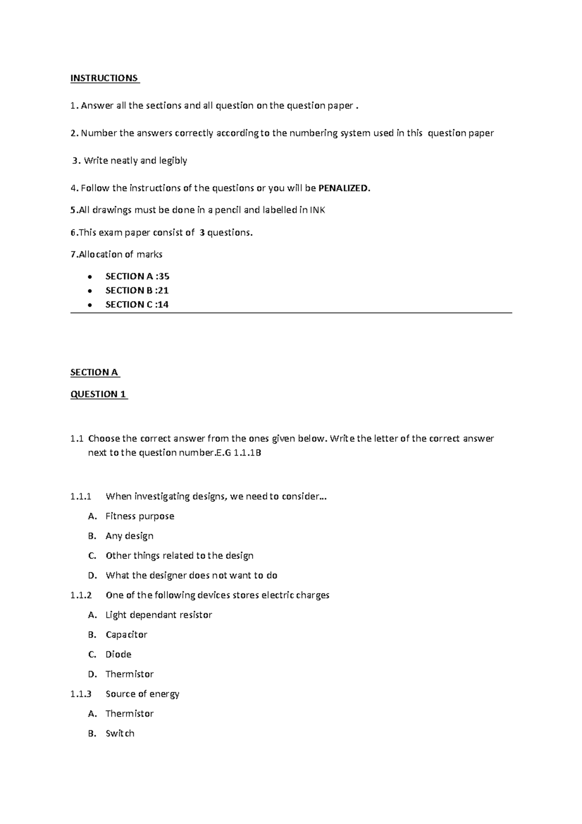 Technology Exam Term 4: Comprehensive Review and Instructions - Studocu