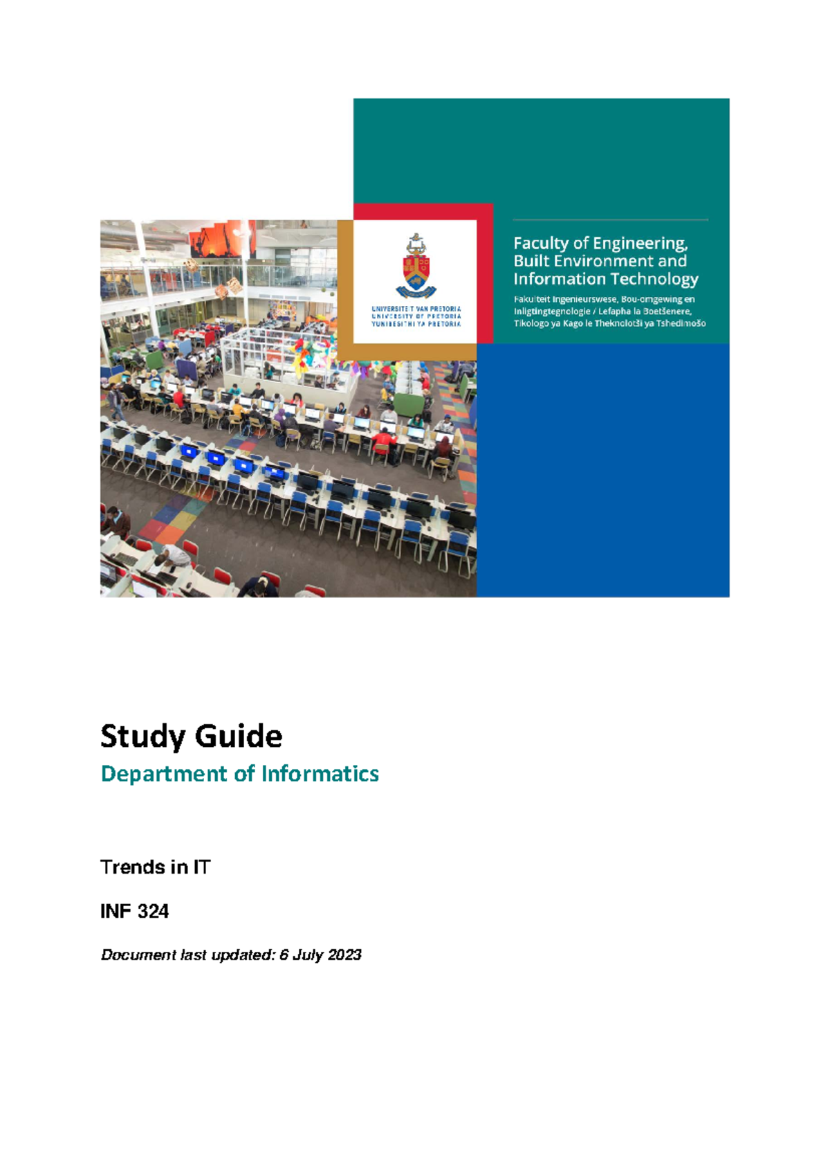 INF 324 Study Guide: Key Trends in IT & Module Overview 2023 - Document Preview
