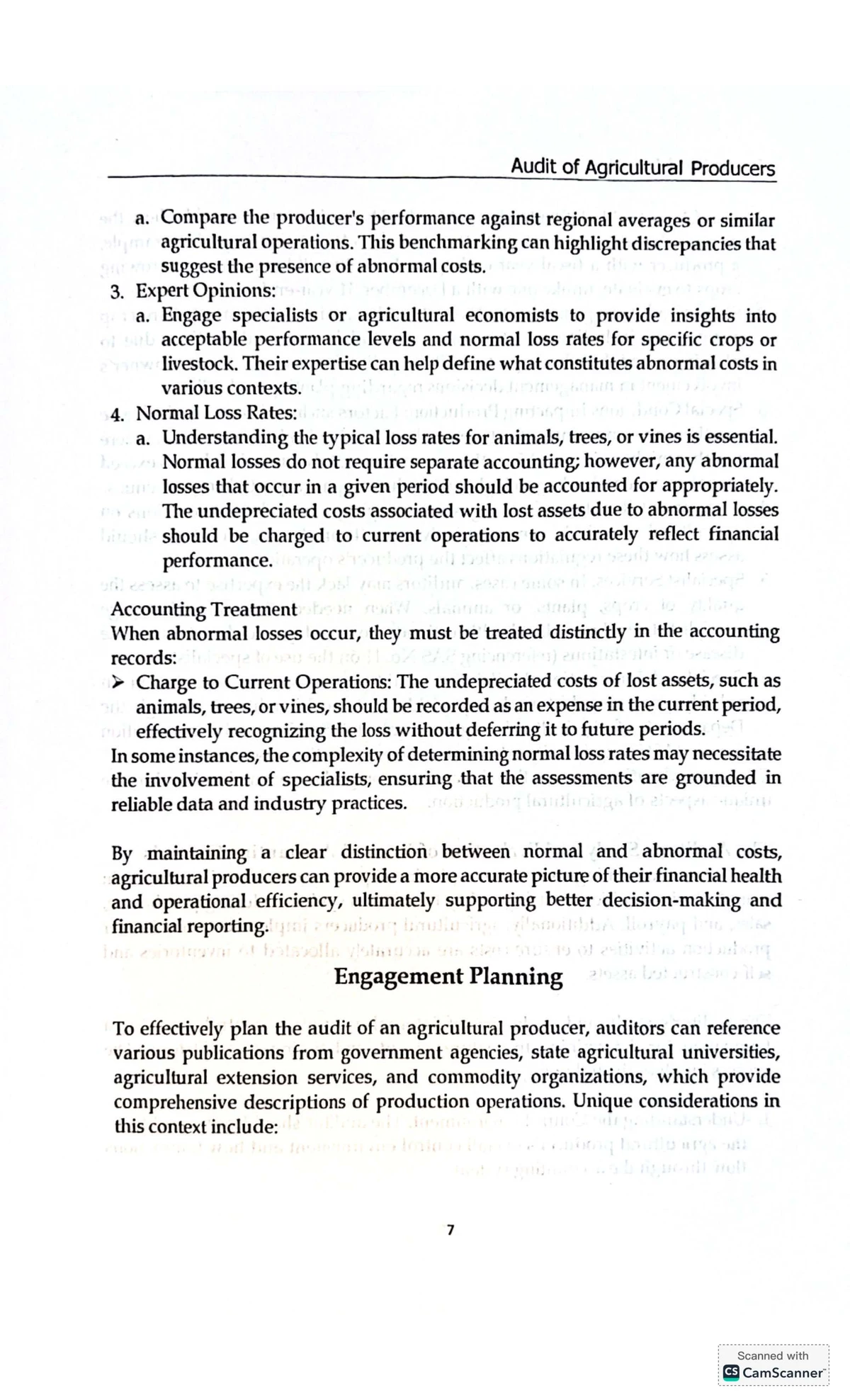 Audit of Agricultural Producers: Cost Allocation and Accounting ...