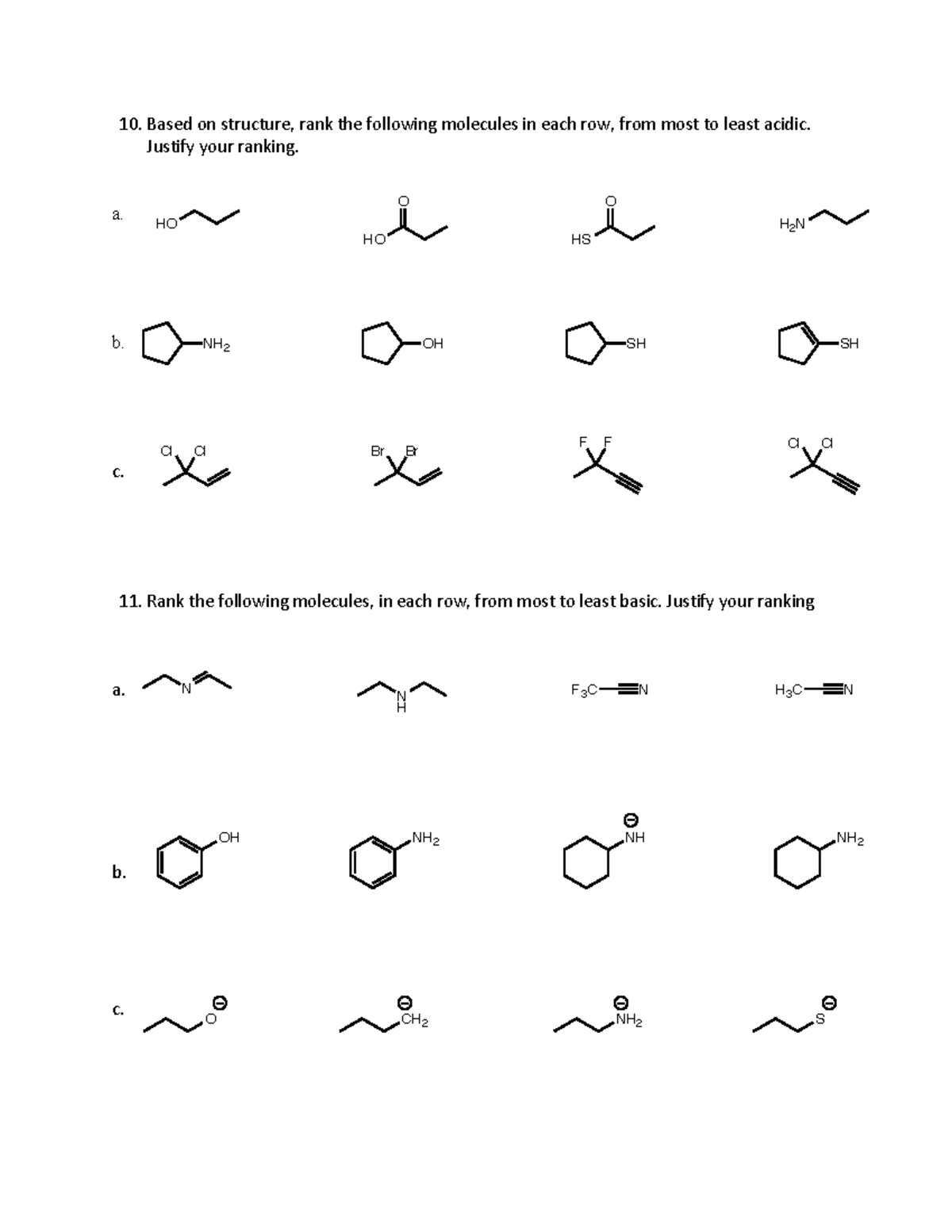Problem Set 3 - the questions for turtorials - 10. Based on structure ...