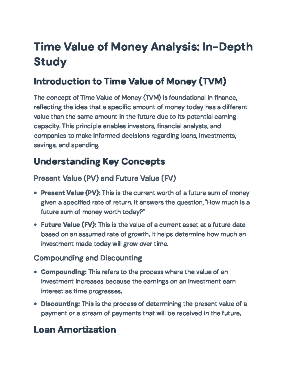 Time Value of Money (TVM) Analysis: Concepts and Applications - Time ...