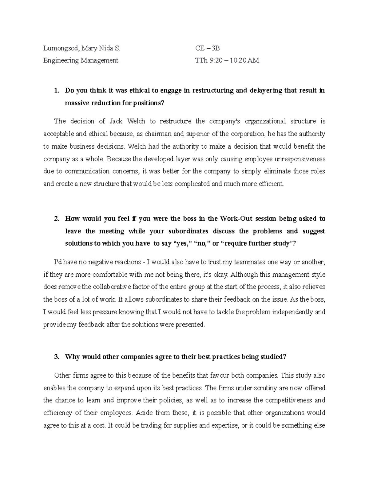 Engineering Management Case Study: Ethical Decisions & Practices - Studocu