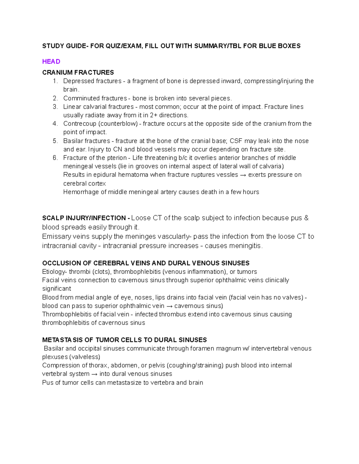 Head and Neck Anatomy Study Guide: Key Concepts for Medical Exams ...