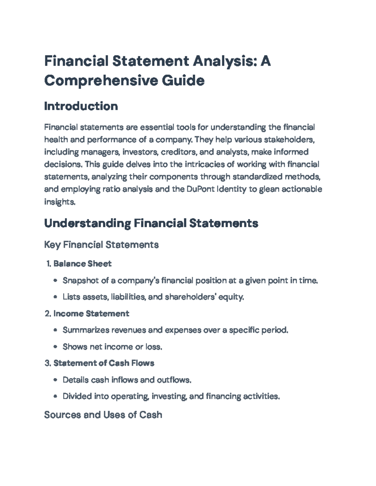 Financial Statement Analysis: A Comprehensive Guide for Students ...