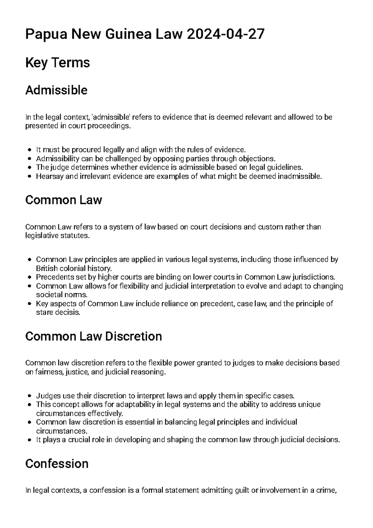 Evidence Law Study Guide: Key Concepts and Principles 2024-04 - Studocu