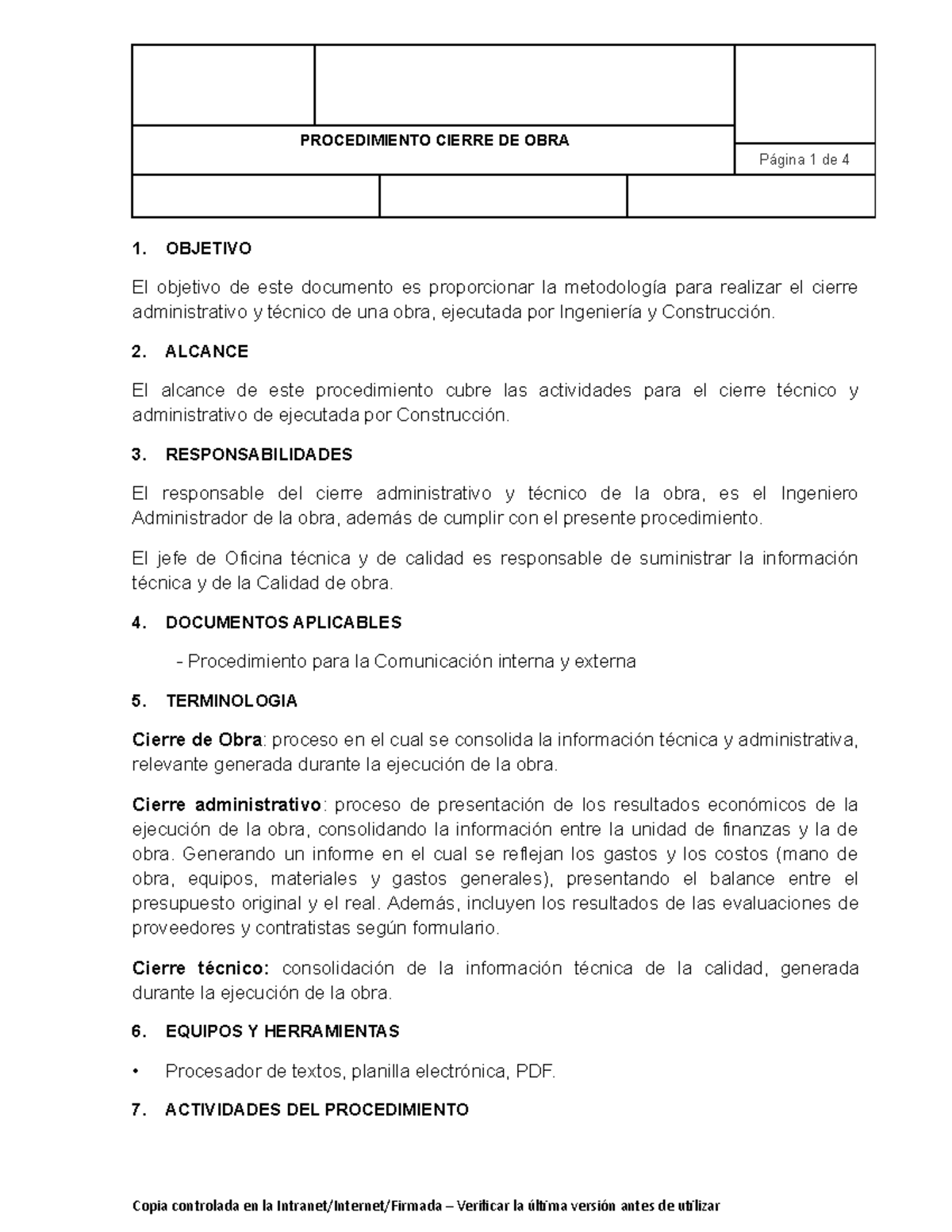 Metodología para el Cierre de Obra: Proceso Técnico y Administrativo ...