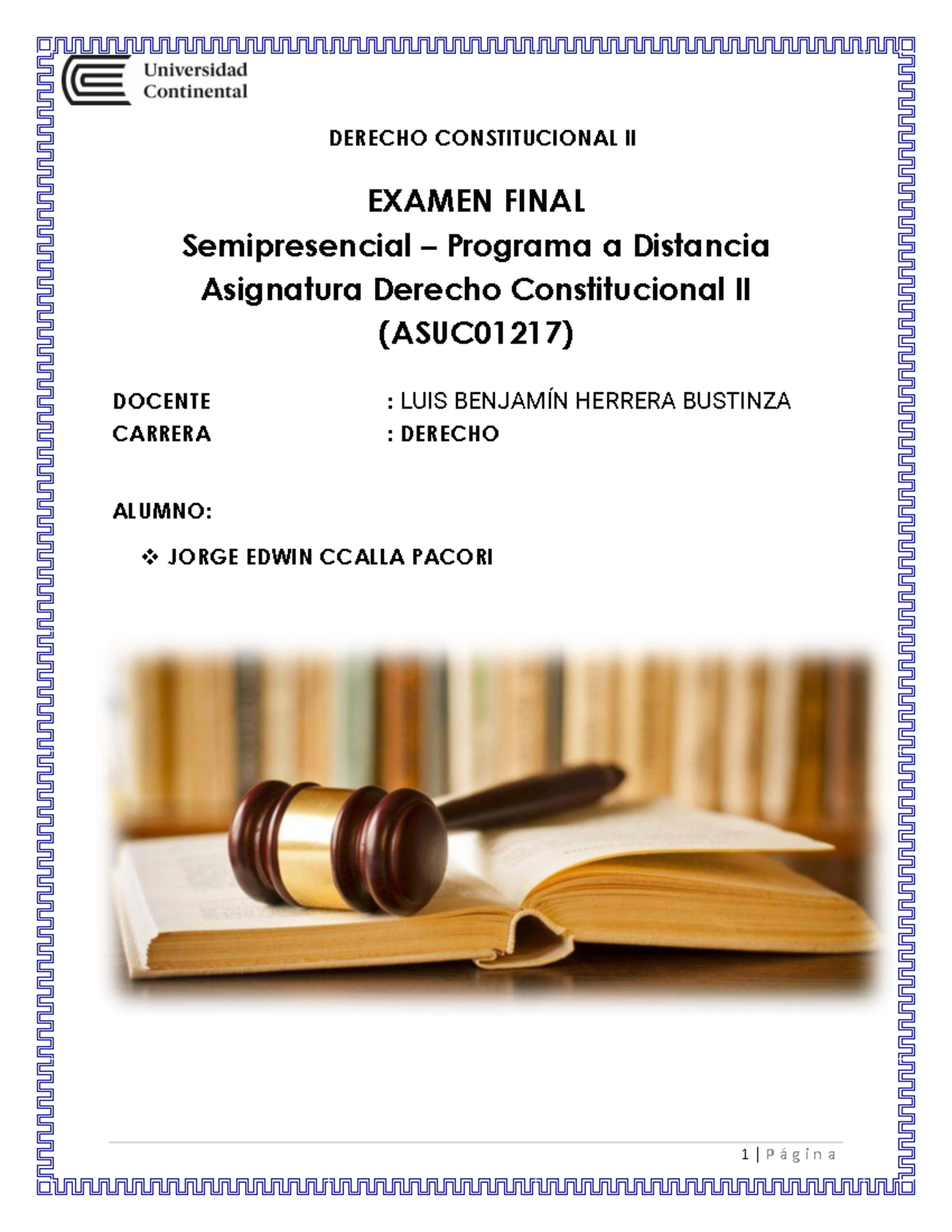 Derecho Constitucional II -1 - 1 | P á g i n a DERECHO CONSTITUCIONAL ...