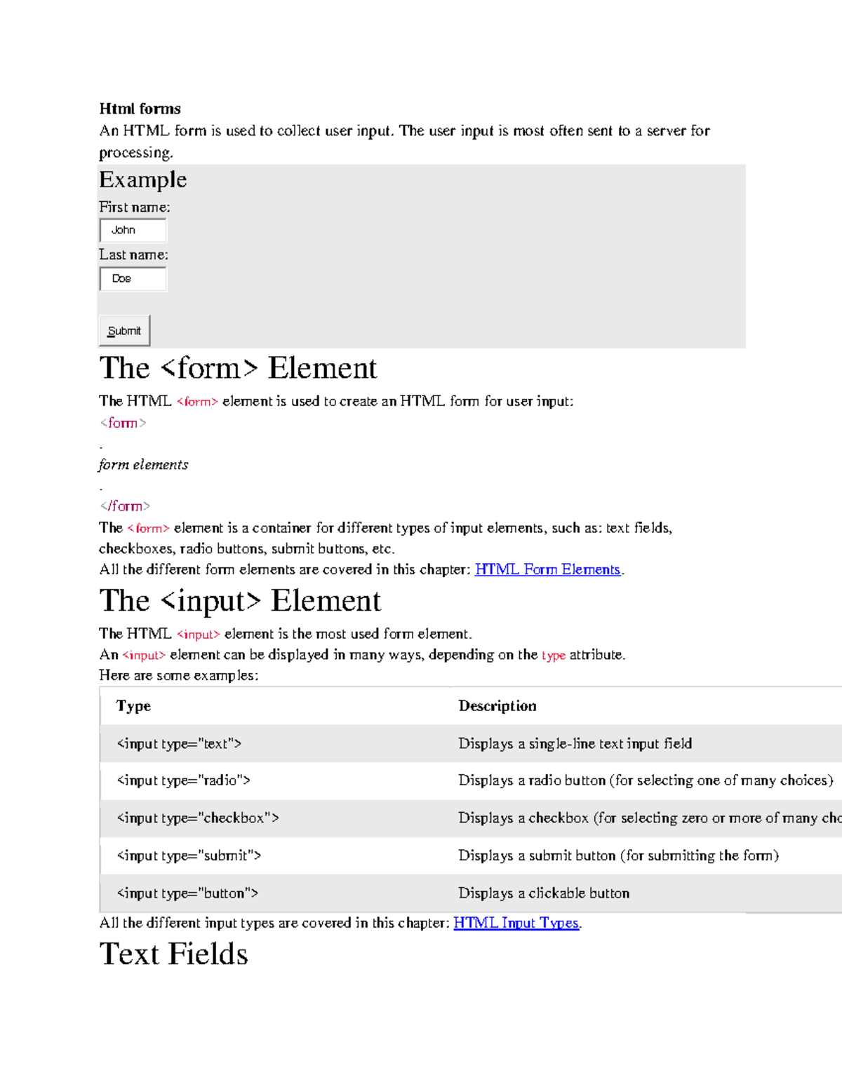 HTML Forms Overview: Elements, Attributes, and Input Types - Studocu