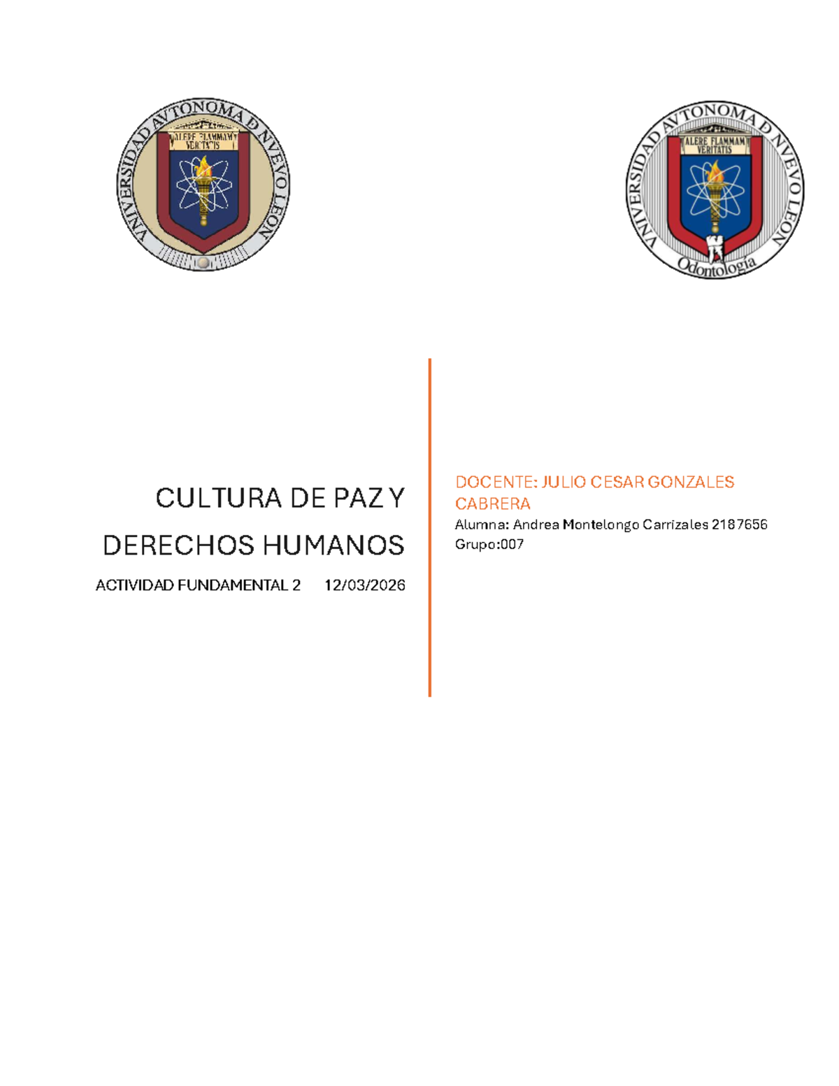 Actividad Fundamental 2: Cultura de Paz y Derechos Humanos - Studocu
