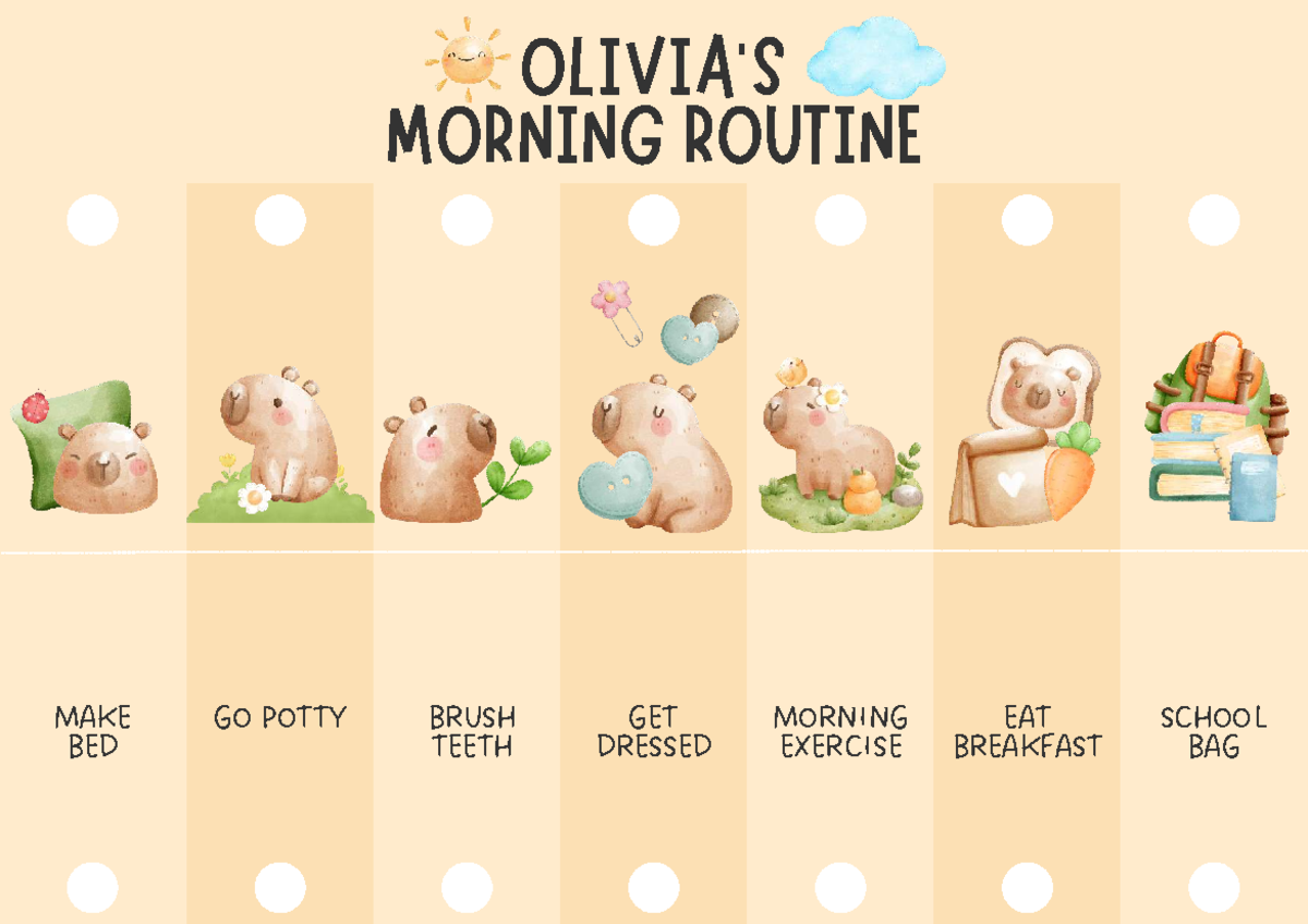 Light Yellow Illustrative Morning Checklist A4 - Ciências Humanas ...