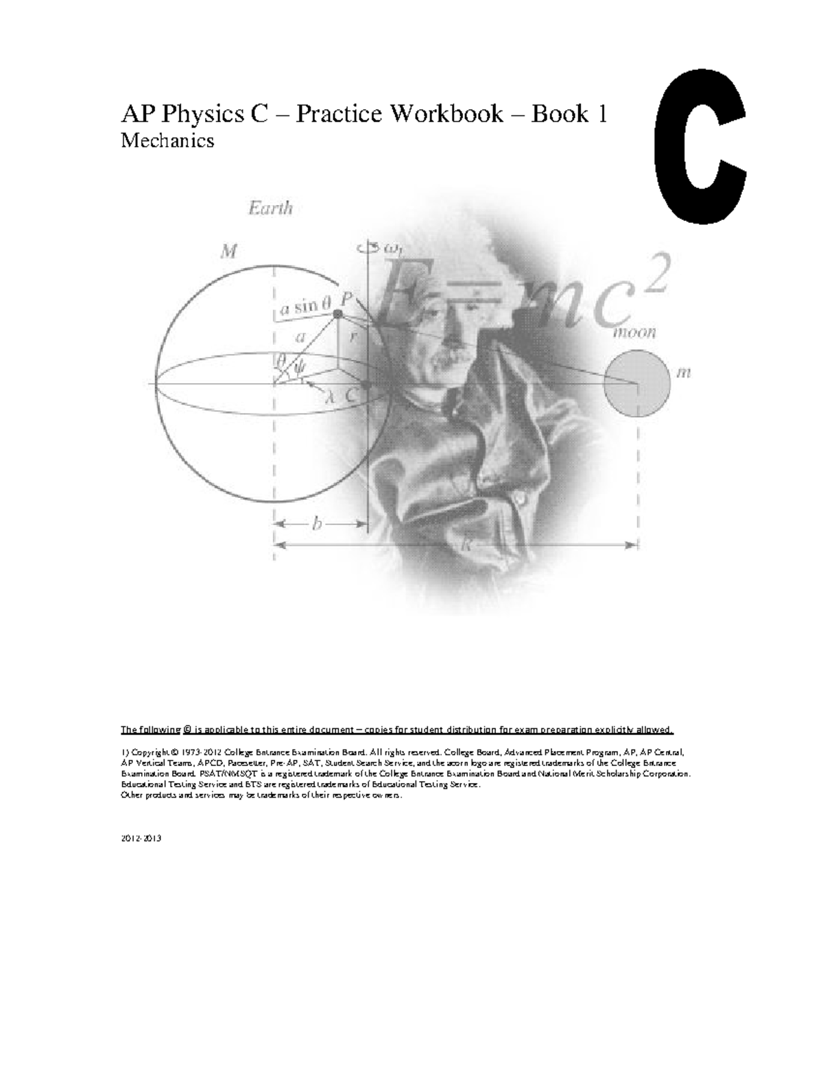 AP Physics C Workbook - Practice Questions & Answers for Exam Prep ...