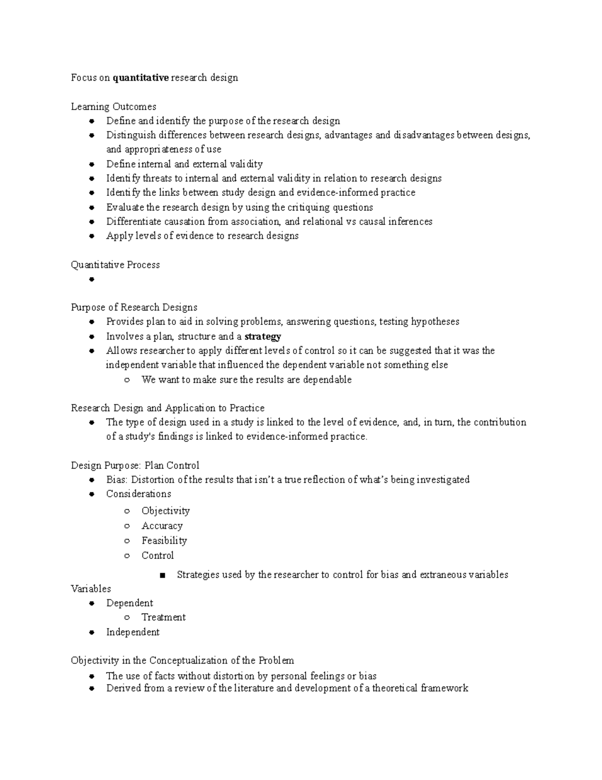 Week 4 - Intro to Quantitative Research: Exp. & Quasi-Exp. Designs ...