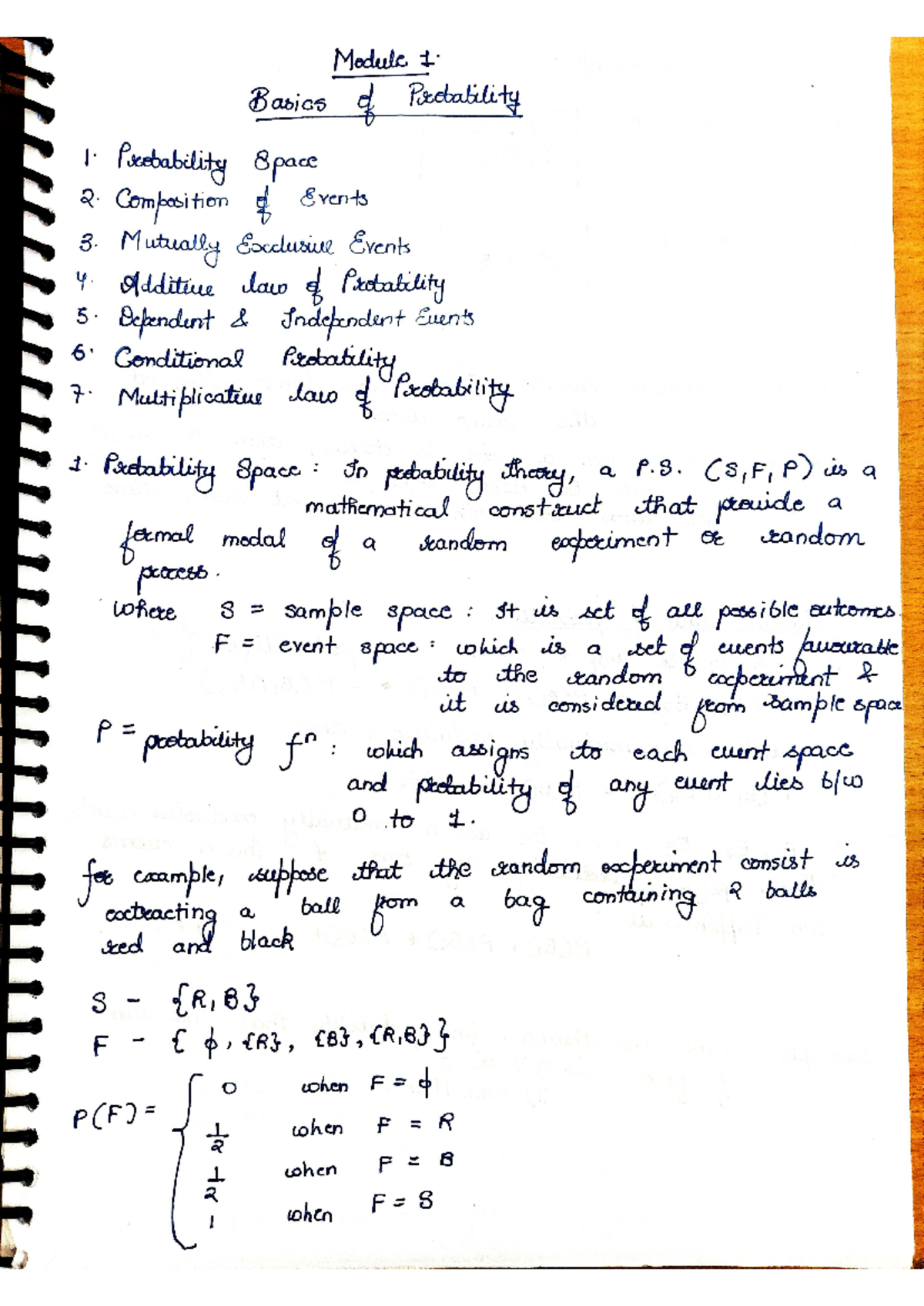 IPS Maths Unit 1 - Basics of Probability Notes - Studocu