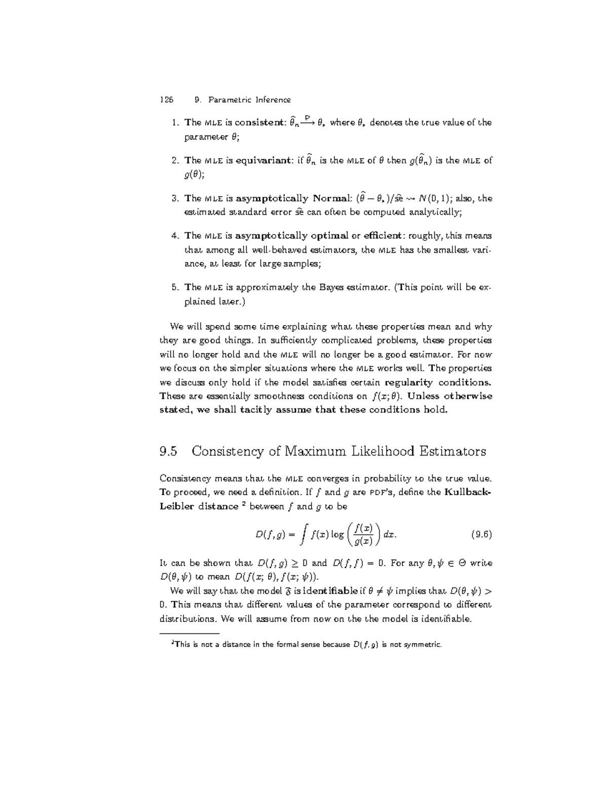 2004 - Wasserman - All of Statistics: Part 72 - MLE Properties - Studocu