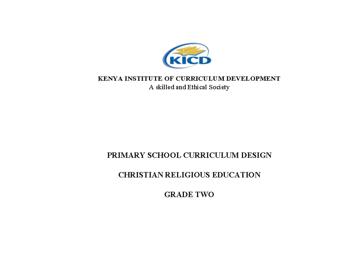CRE 2: Primary School Curriculum Design for Christian Religious ...