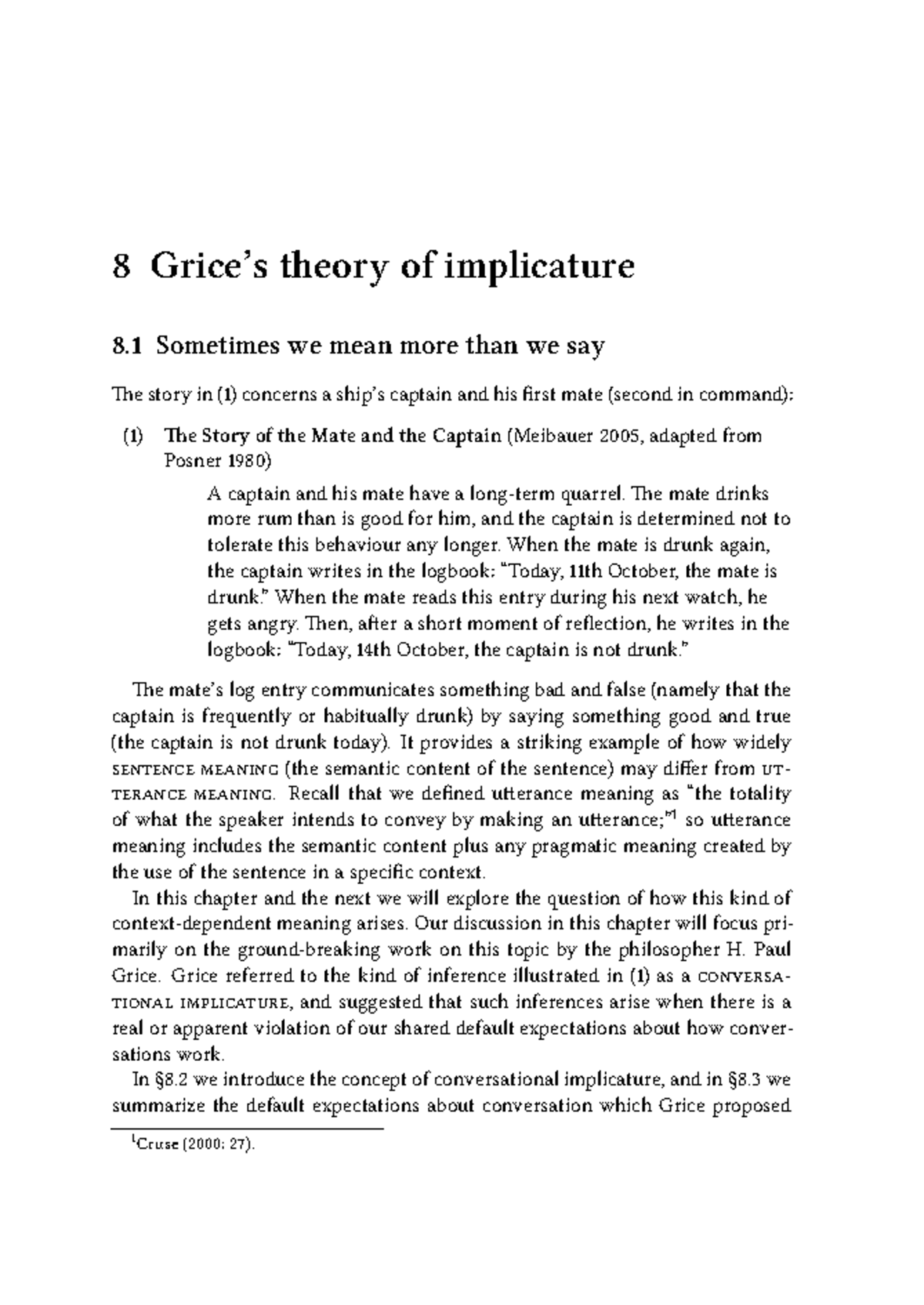 Chapter 2: Theory of Implicature and Conversational Maxims - Studocu