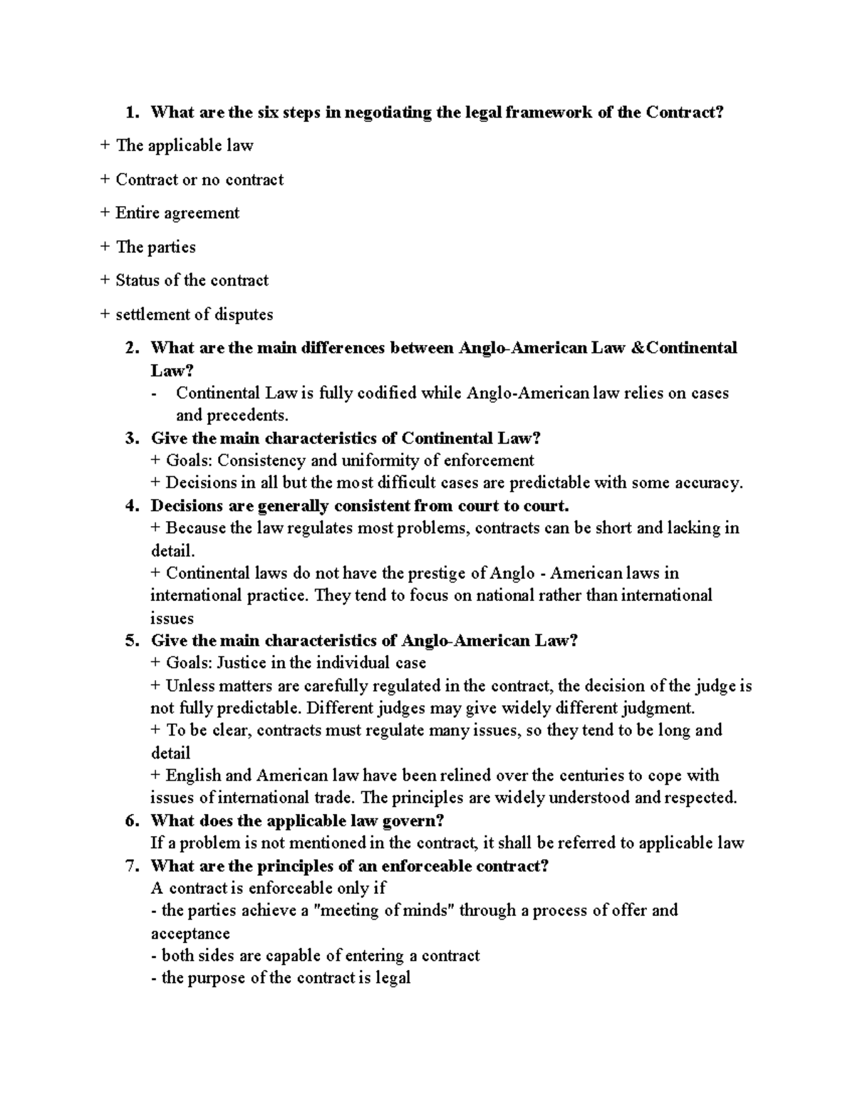Chapter 4 - Key Concepts in Contract Law and Legal Frameworks - Studocu