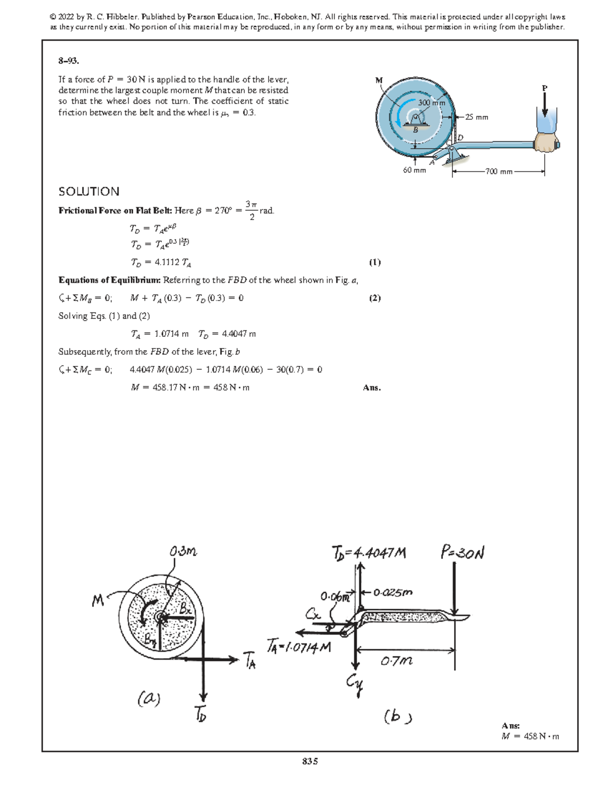 SWK 15th Ed Solution Manual - Lever Mechanics Analysis - Studocu