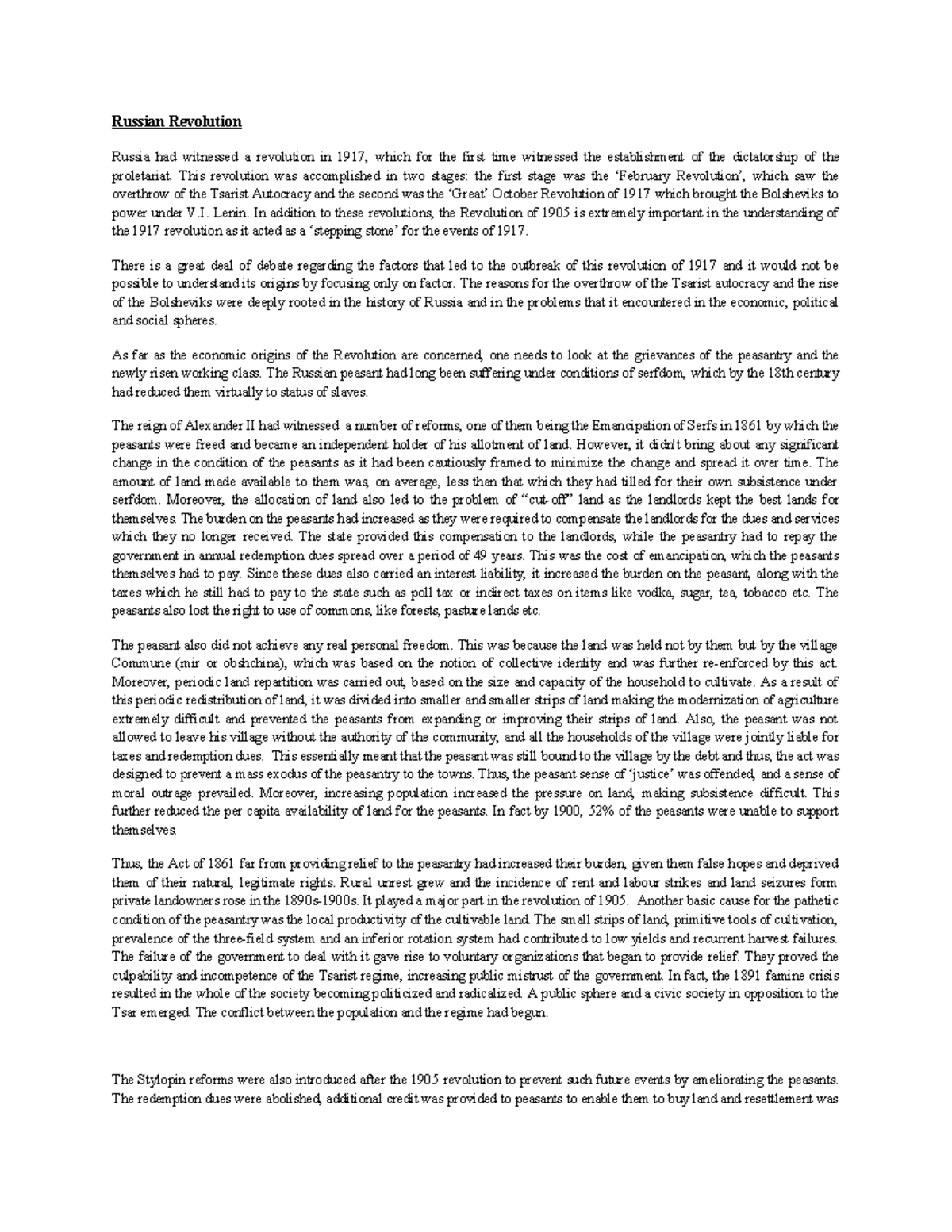 Russian Revolution 1917: Causes, Events, and Consequences Analysis ...