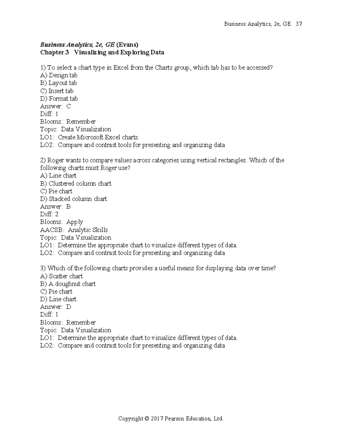 Business Analytics, 2e, GE 37 Chapter 3: Visualizing and Exploring Data ...