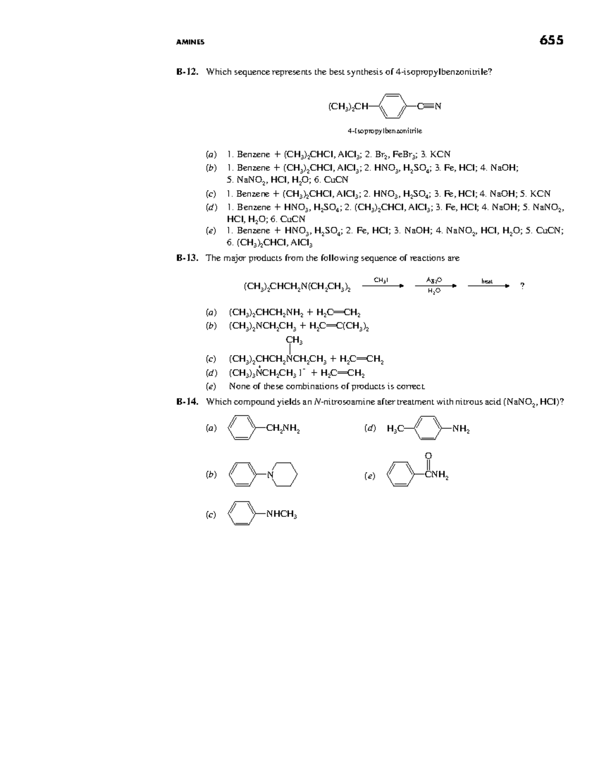 Organic Chemistry 655: Synthesis of Amines and Reaction Sequences - Studocu