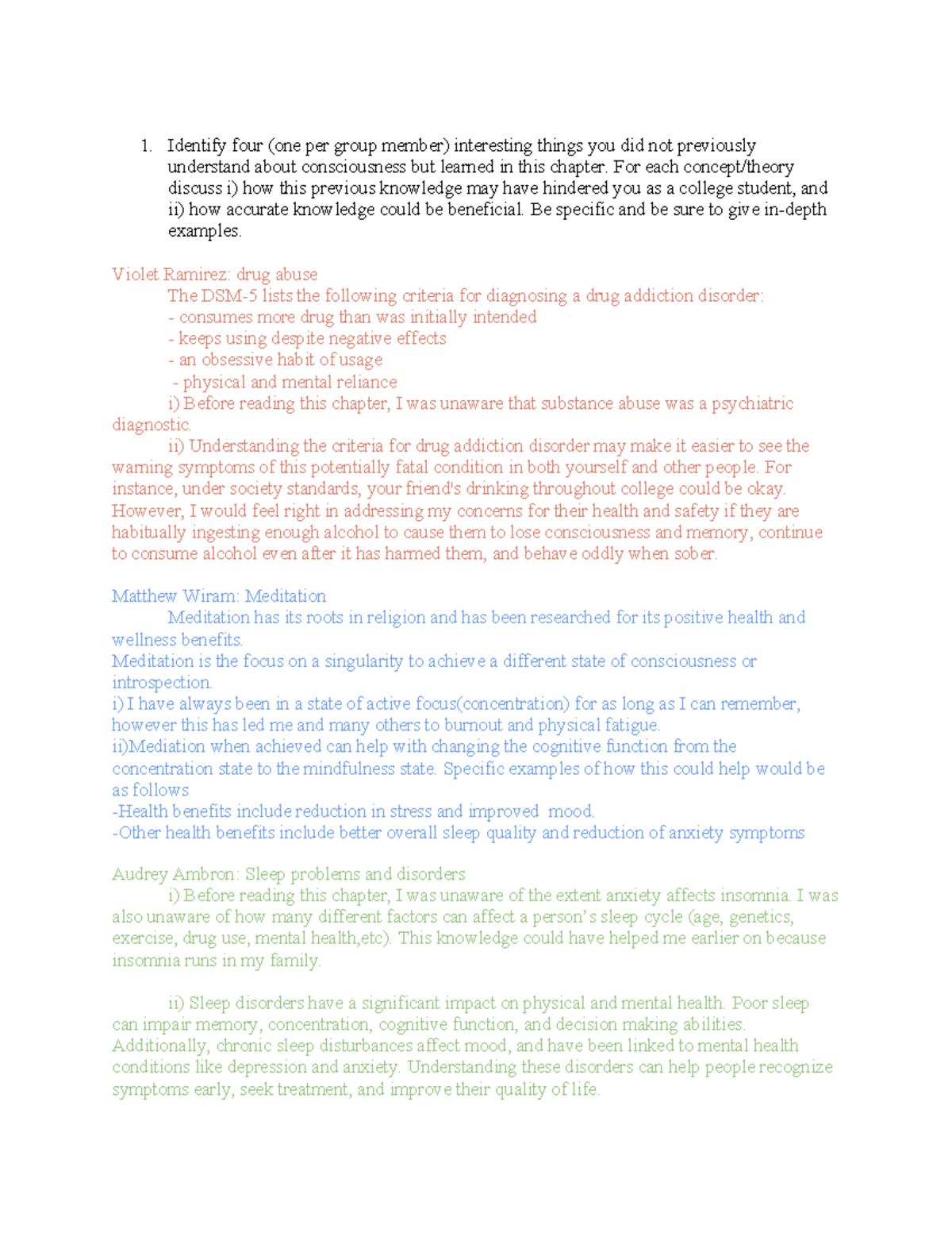 Chapter 4 project - Identify four (one per group member) interesting ...
