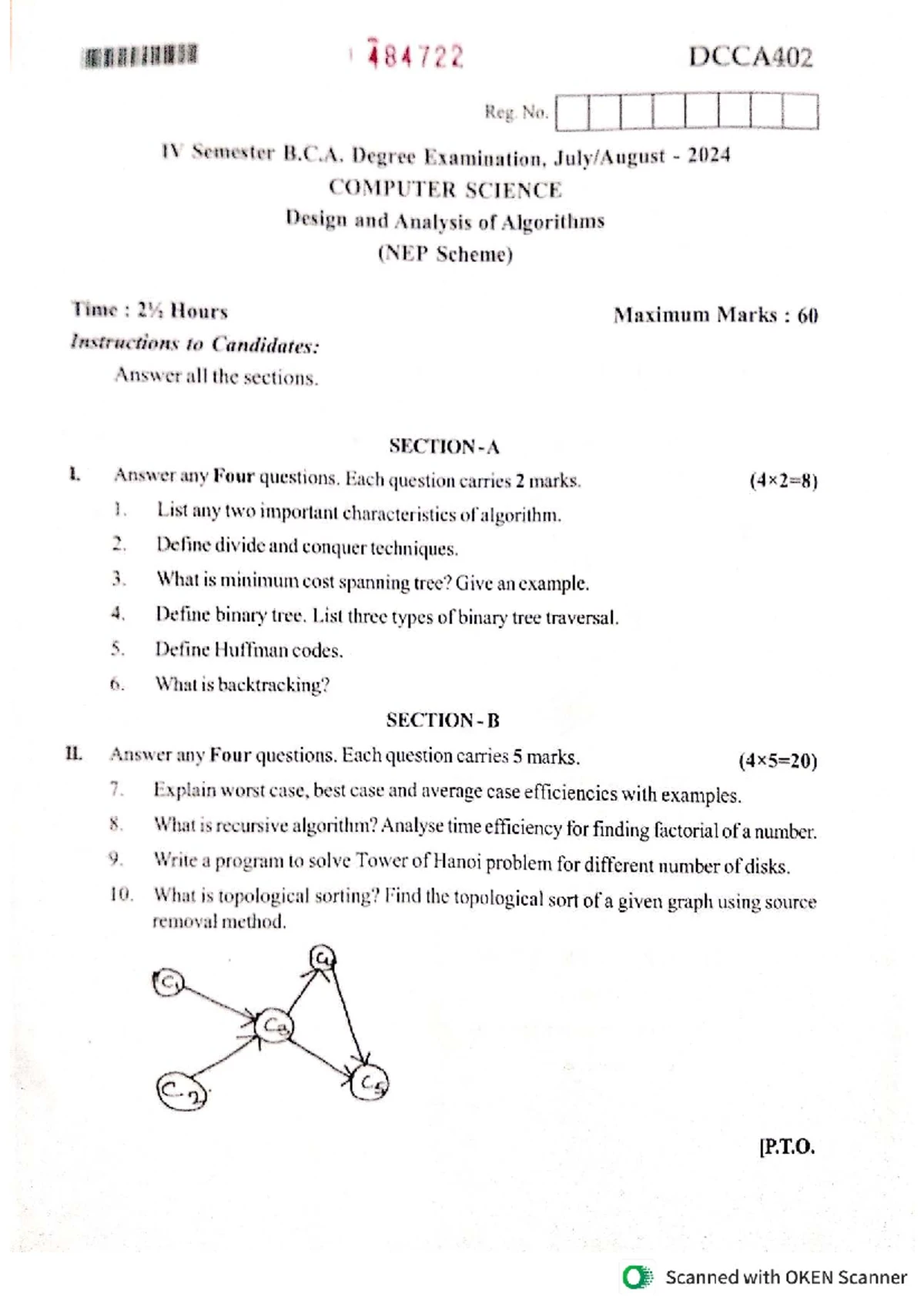 489582 DCCA401 IV Sem BCA Software Engineering Exam Guide 2024 - Studocu