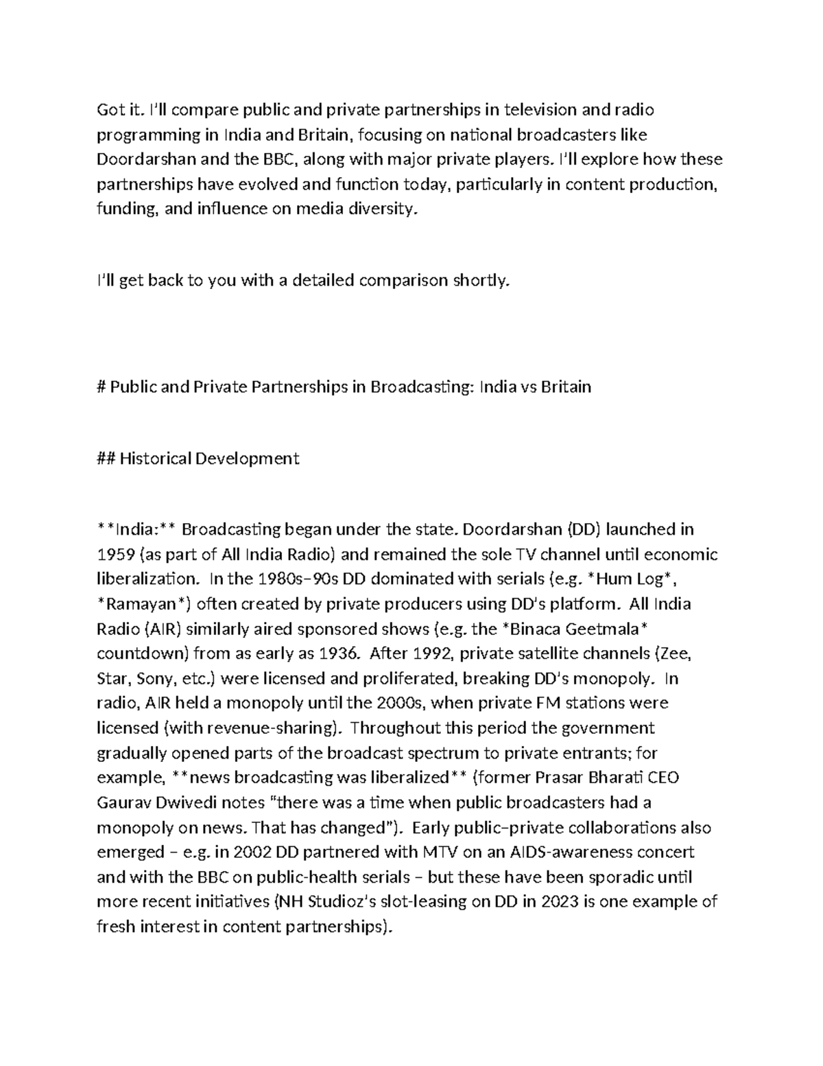 Public vs Private Partnerships in Broadcasting: A Comparative Study ...