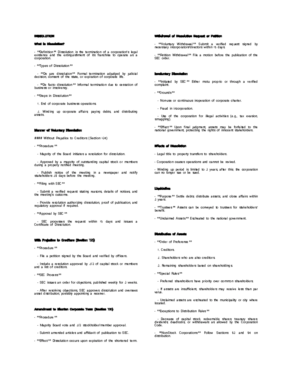 CORP Cases Digest 11-15: Key Rulings & Principles Summary - Studocu