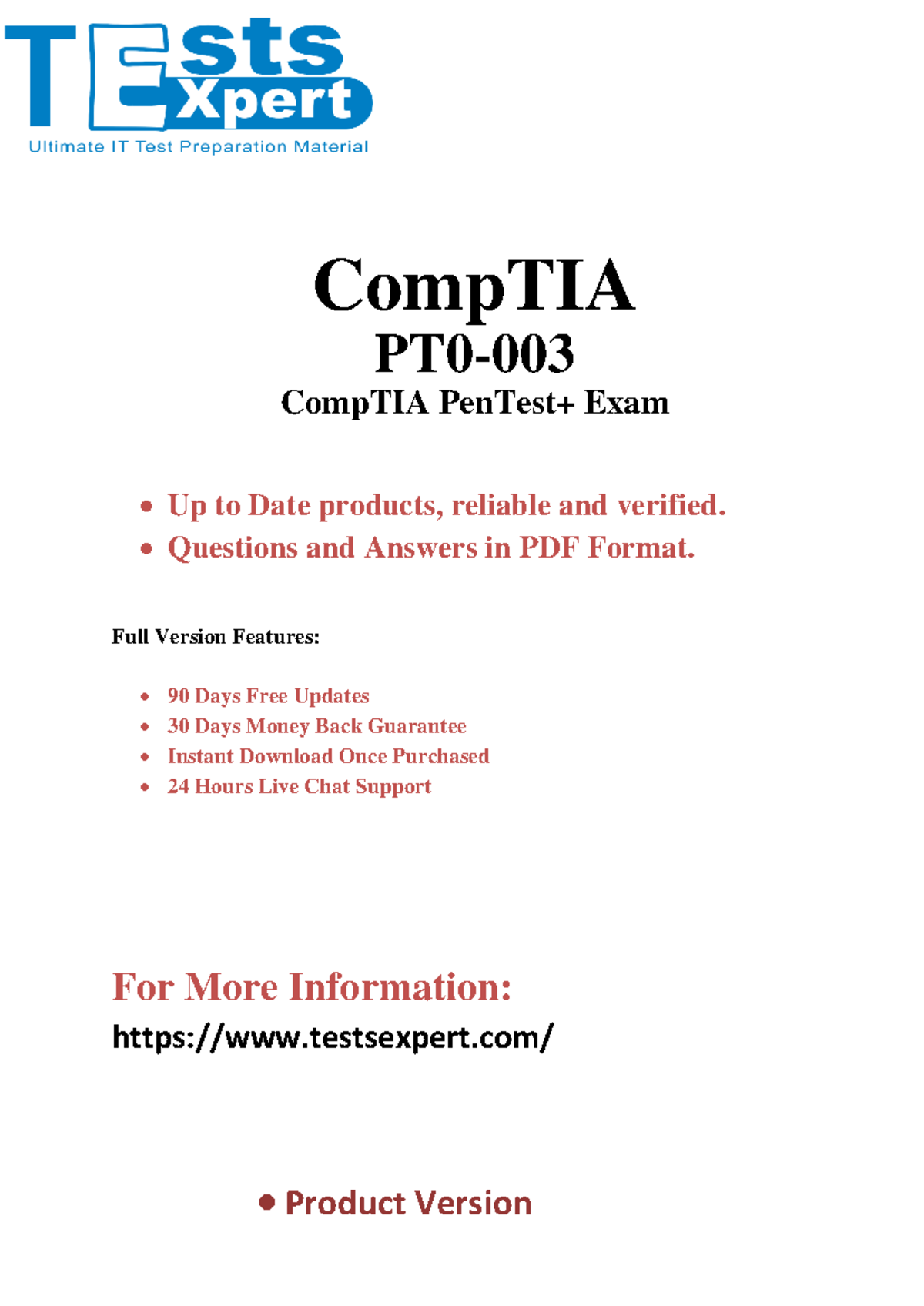 Get More with PT0-003 Comp TIA Pen Test+ Exam Prep - • Up to Date ...