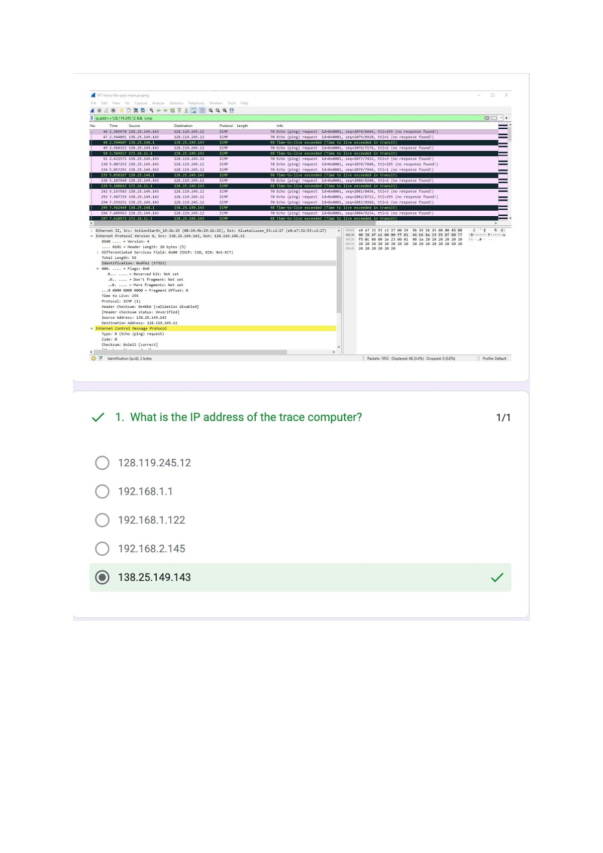 Lab 7 Weekly Quiz answers - file quiz main File Edit View Go Capture ...