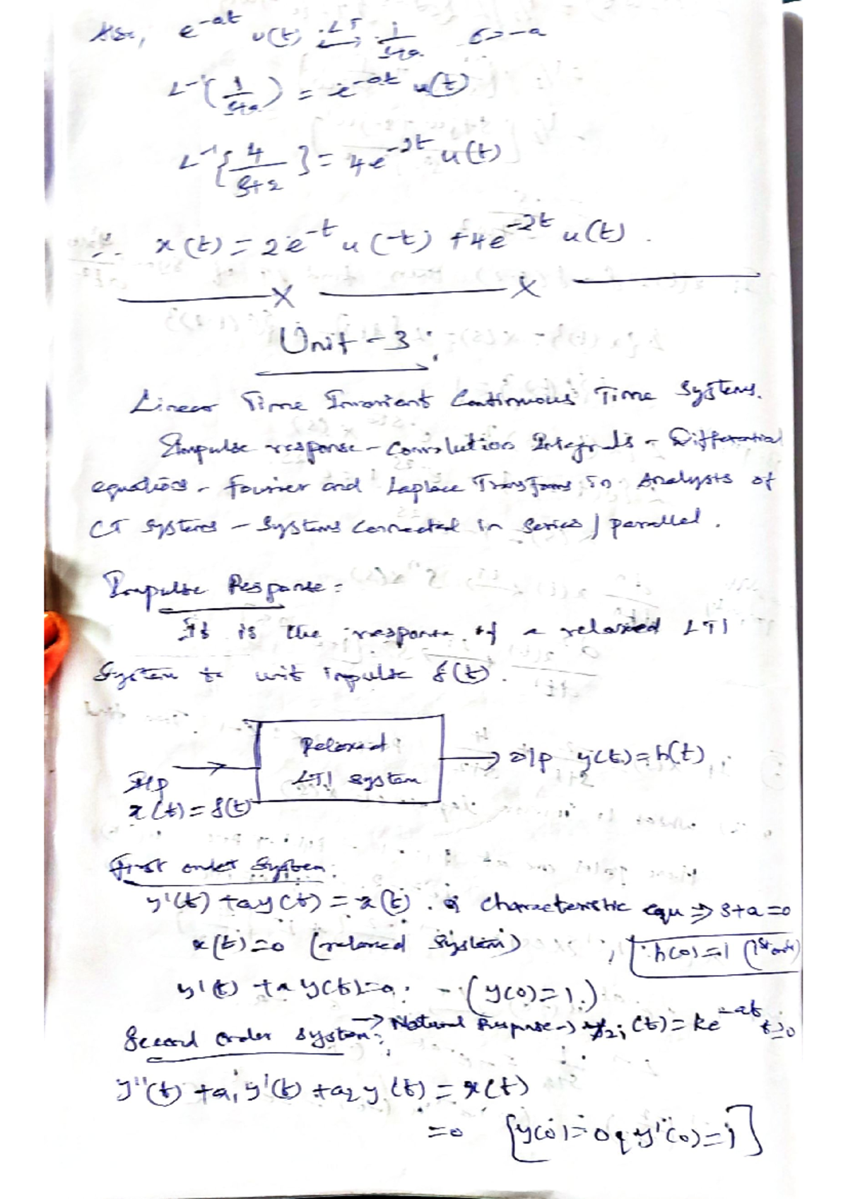 SS Unit 3 - Short Notes on Linear Time-Invariant Systems - Studocu