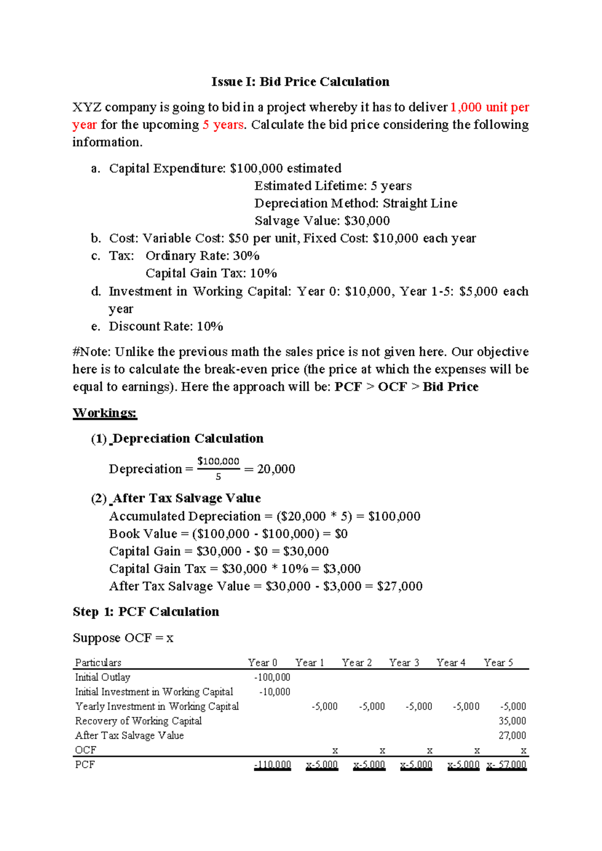 CID Class 06 - Batch 27th, section B - Issue I: Bid Price Calculation ...