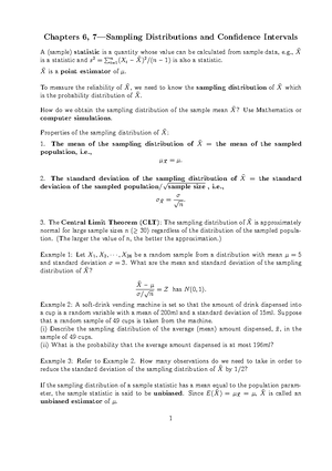 10 - Sampling Distribution worksheet - Simulation Experiment to ...