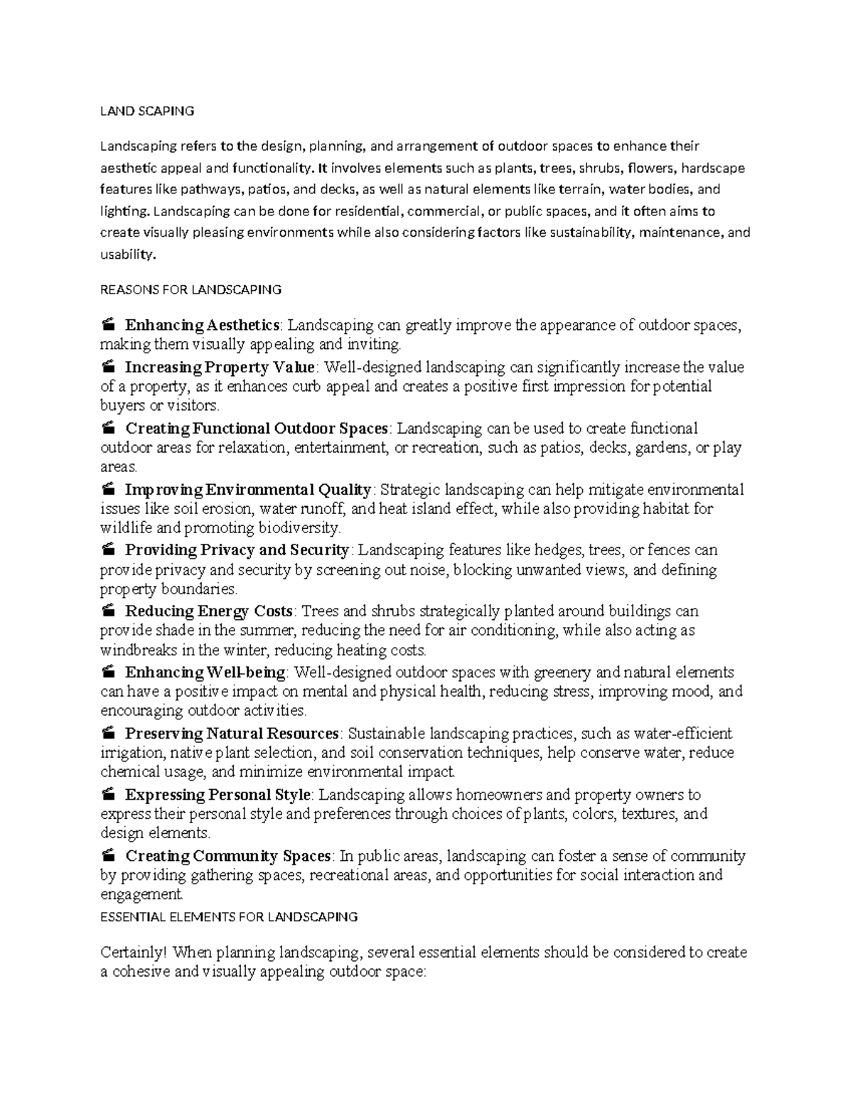 LAND 101: Comprehensive Notes on Landscaping Principles and Techniques ...