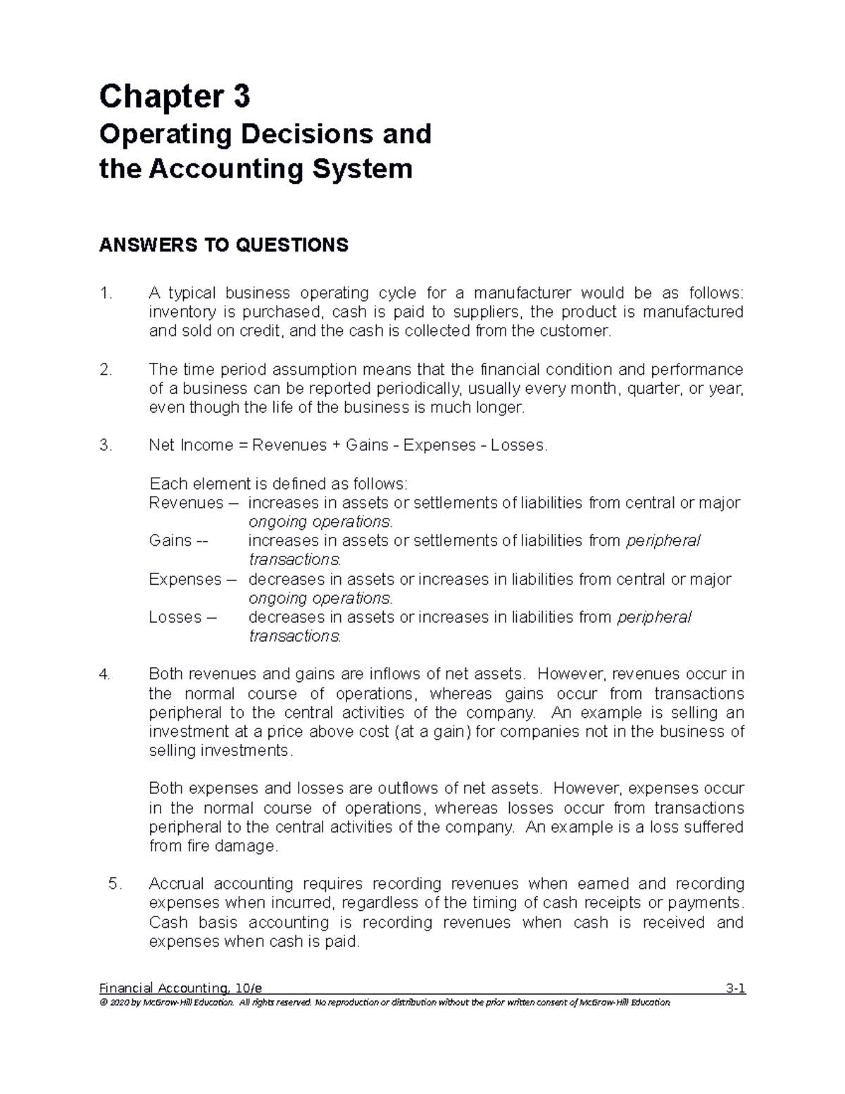 Libby 10e Ch03 SM - Book Solution - Chapter 3 Operating Decisions and ...