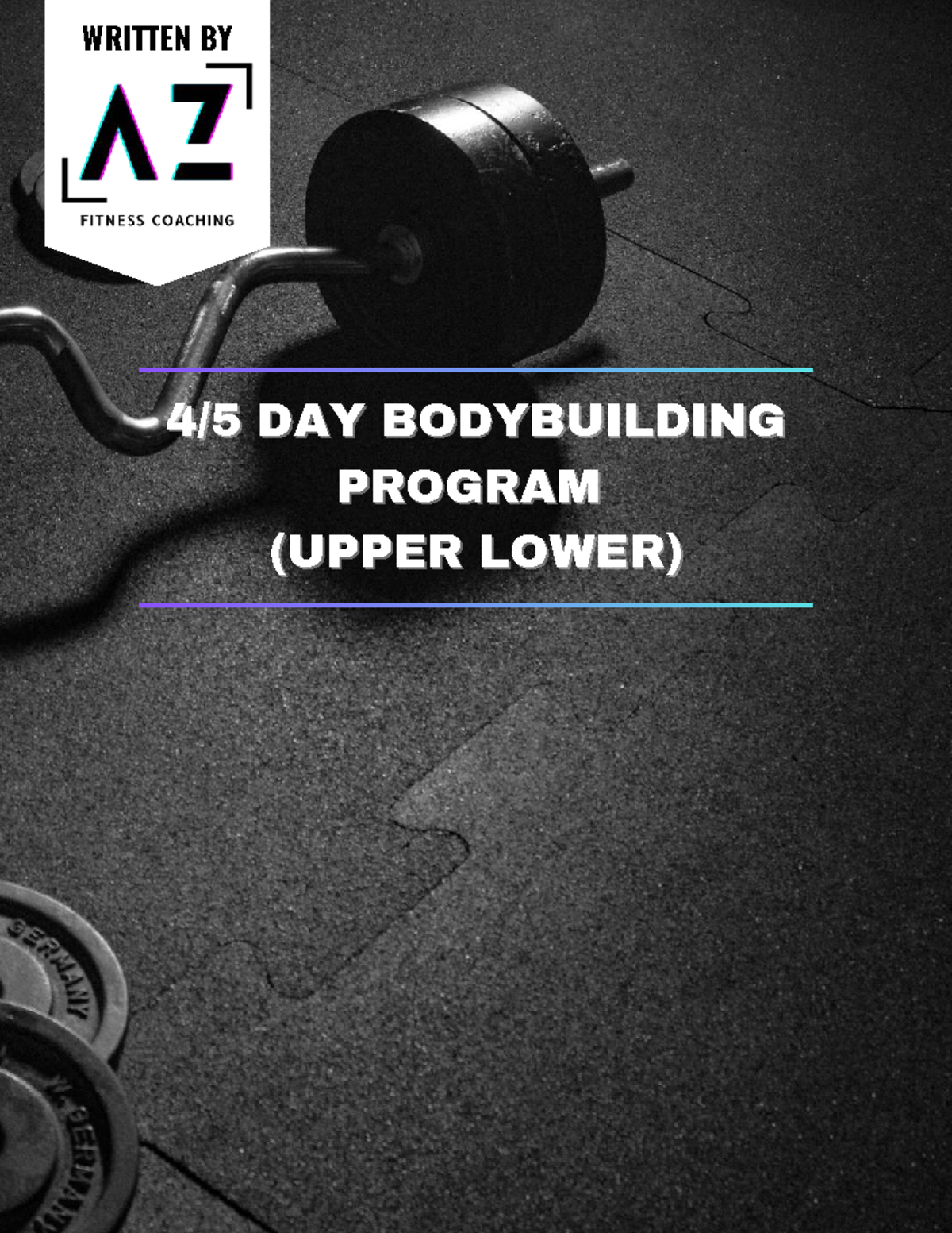 45 DAY Bodybuilding Program ( Upper Lower) - 4/5 DAY BODYBUILDING4/5 ...