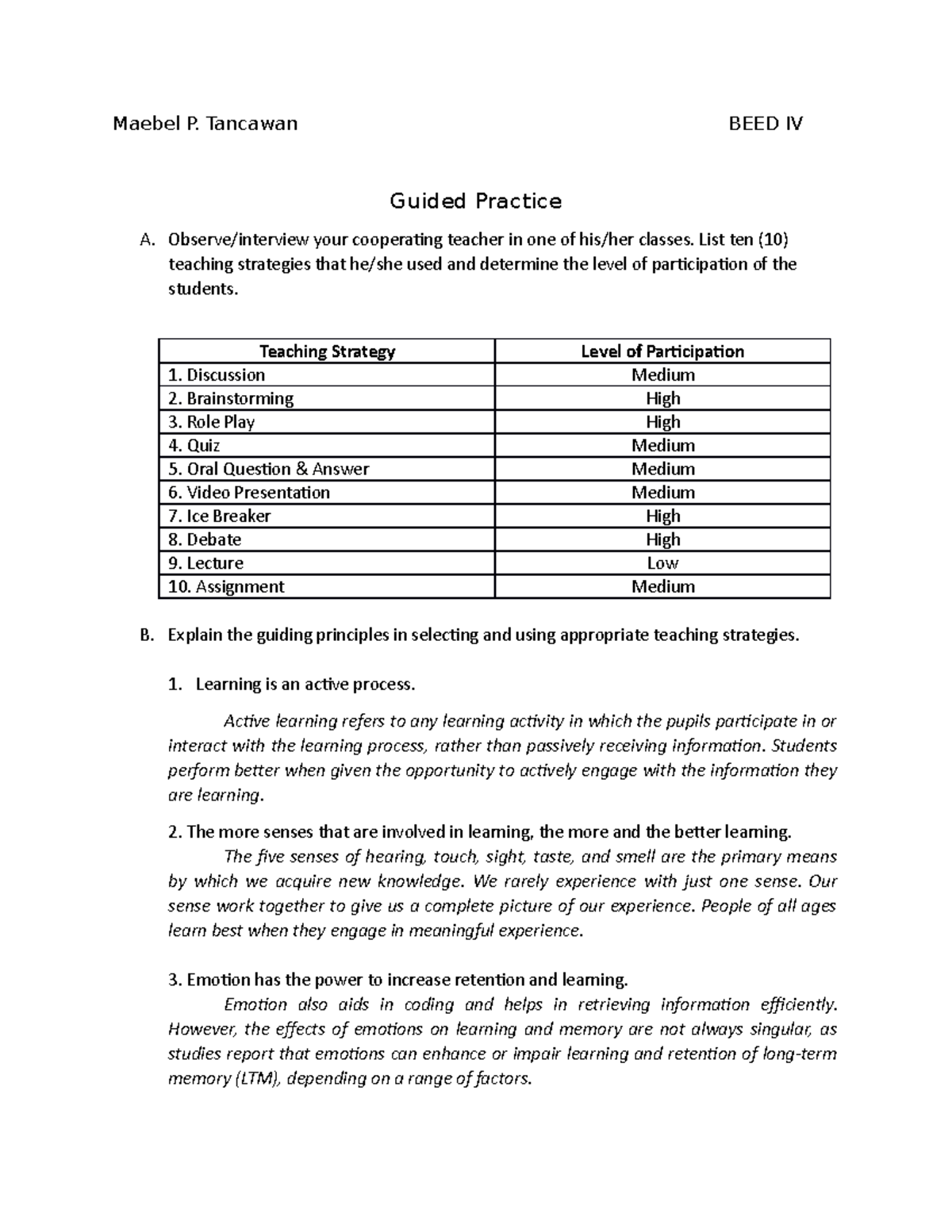 Lesson 5: Effective Teaching Strategies for Engaging Learners - Studocu