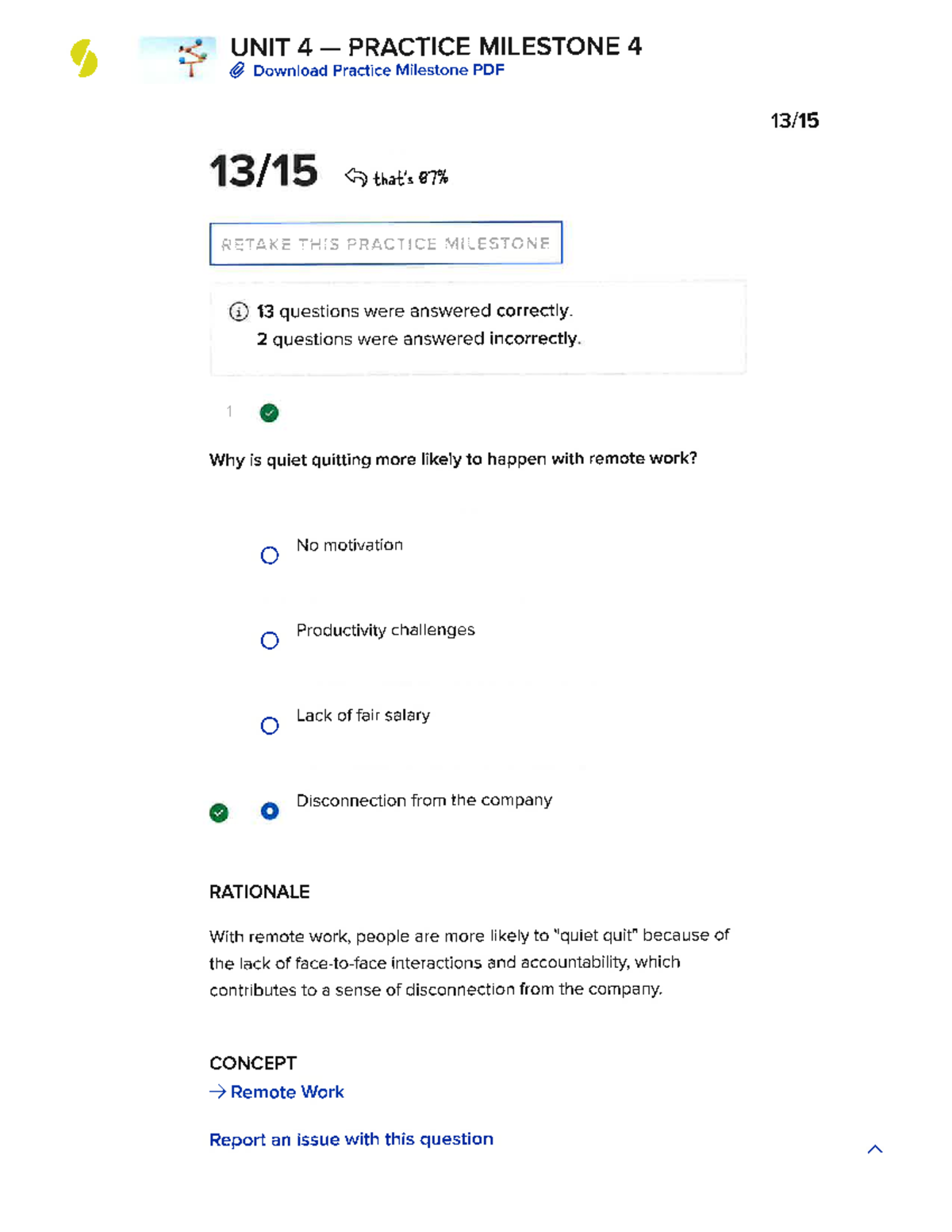Business Ethics Unit 4 Practice Milestone Analysis & Insights - Studocu
