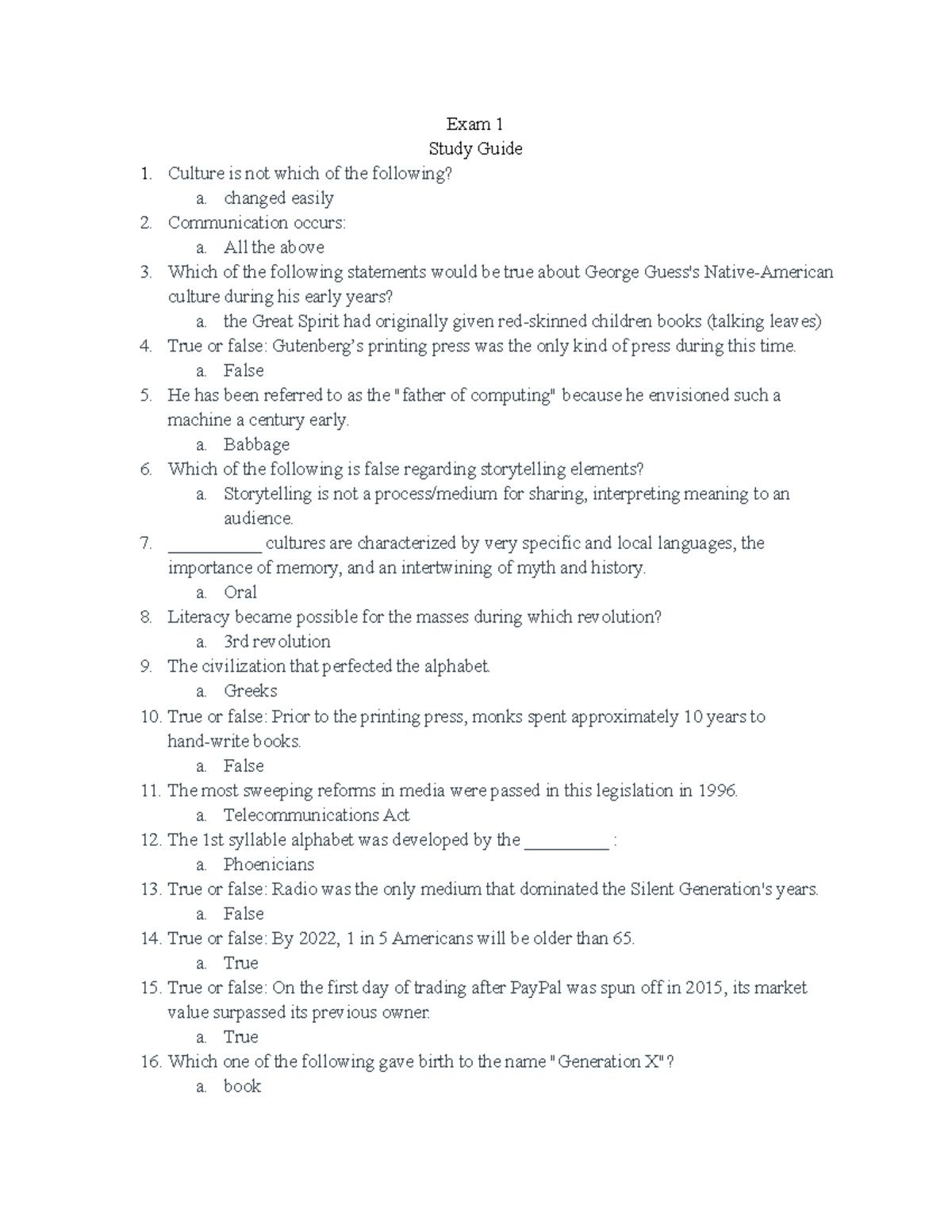 Intro to MC Exam 1 - Comprehensive Study Guide - Studocu