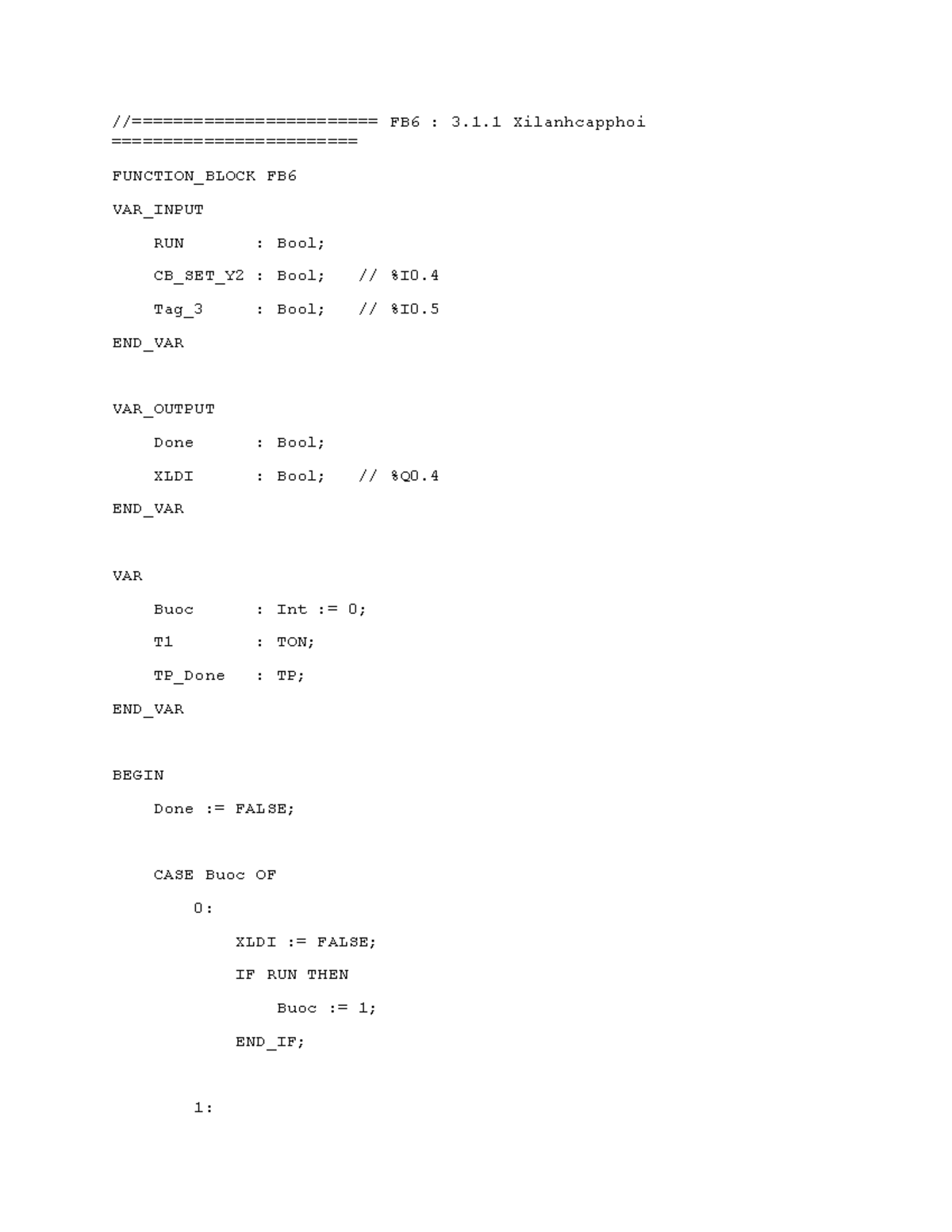 FB6 : 3.1.1 Function Block Implementation and Description - Studocu