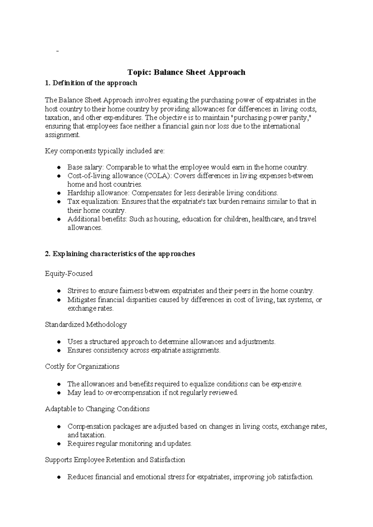 Group 8 HW Balance sheet approach - Topic: Balance Sheet Approach ...
