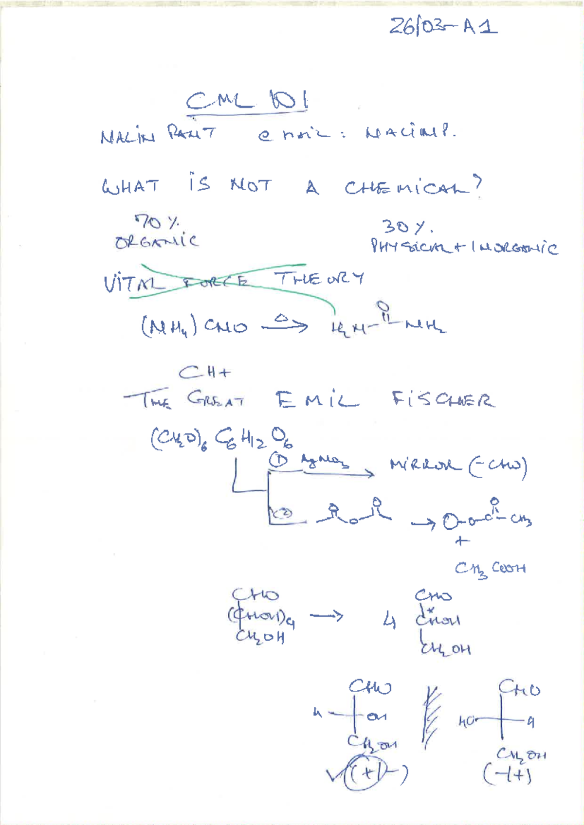 CML 101 Final Exam Study Notes: Organic & Inorganic Chemistry - Studocu